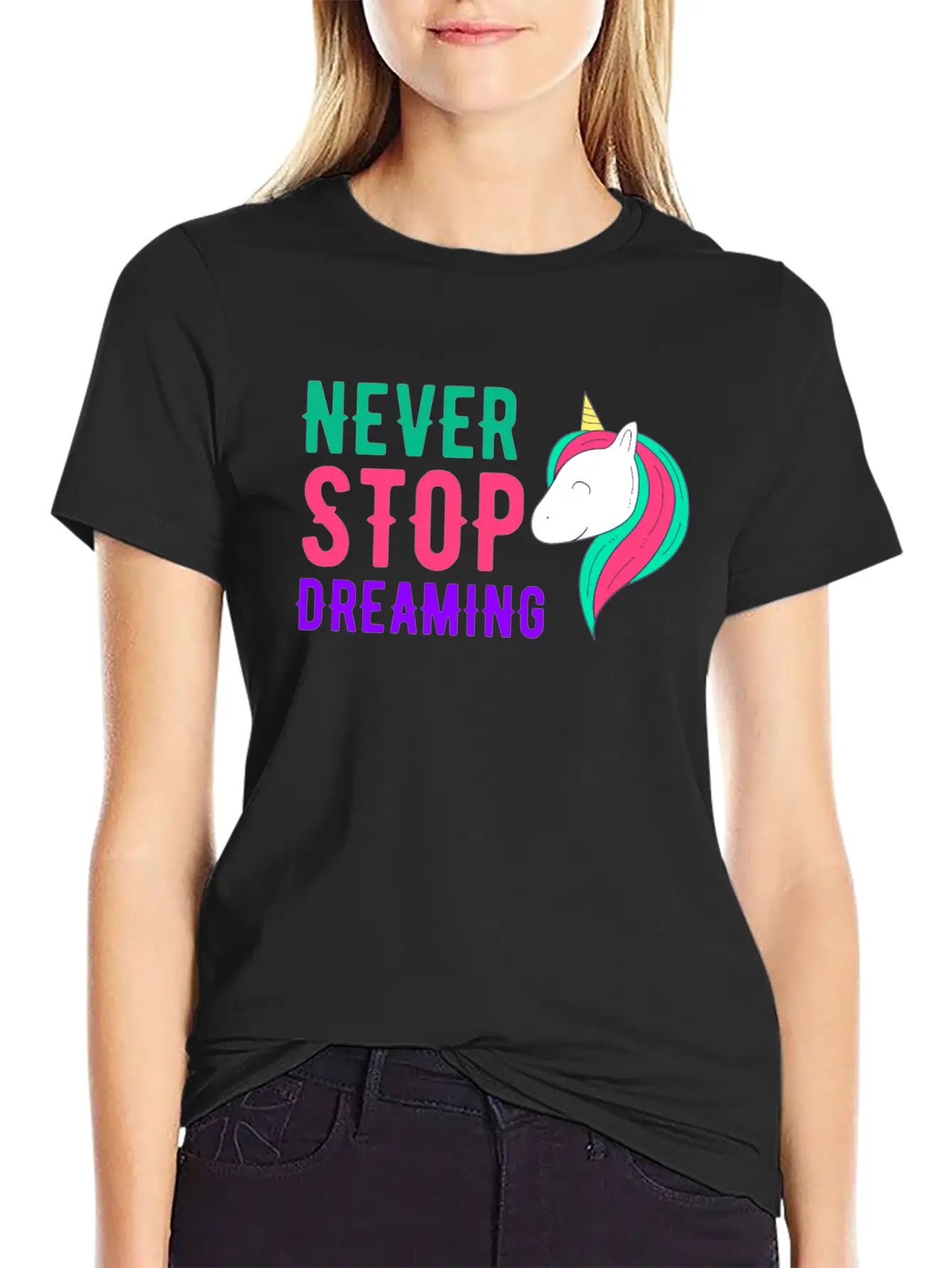 Never Stop Dreaming Breathable Soft Cotton T-Shirt – Timeless Casual Look