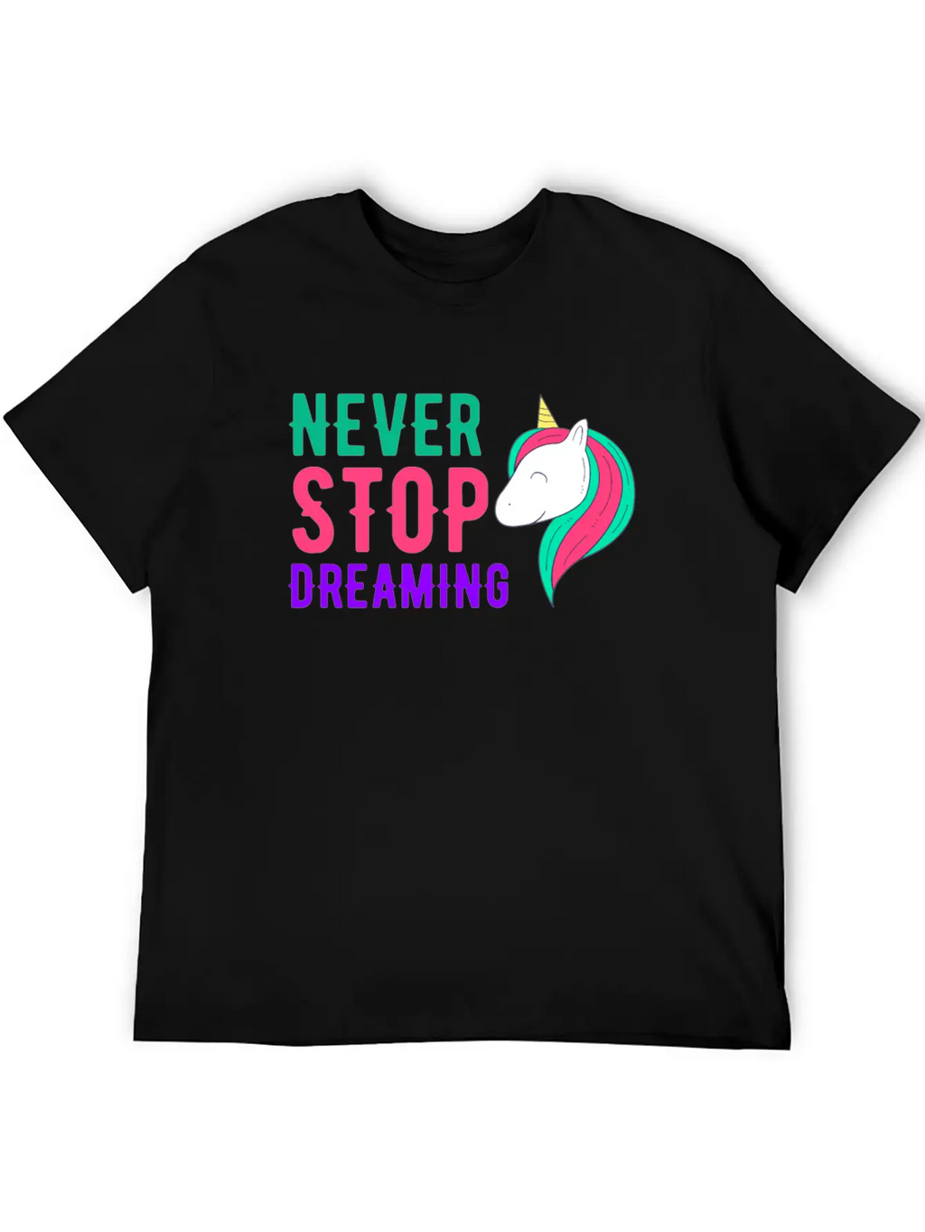 Never Stop Dreaming Breathable Soft Cotton T-Shirt – Timeless Casual Look