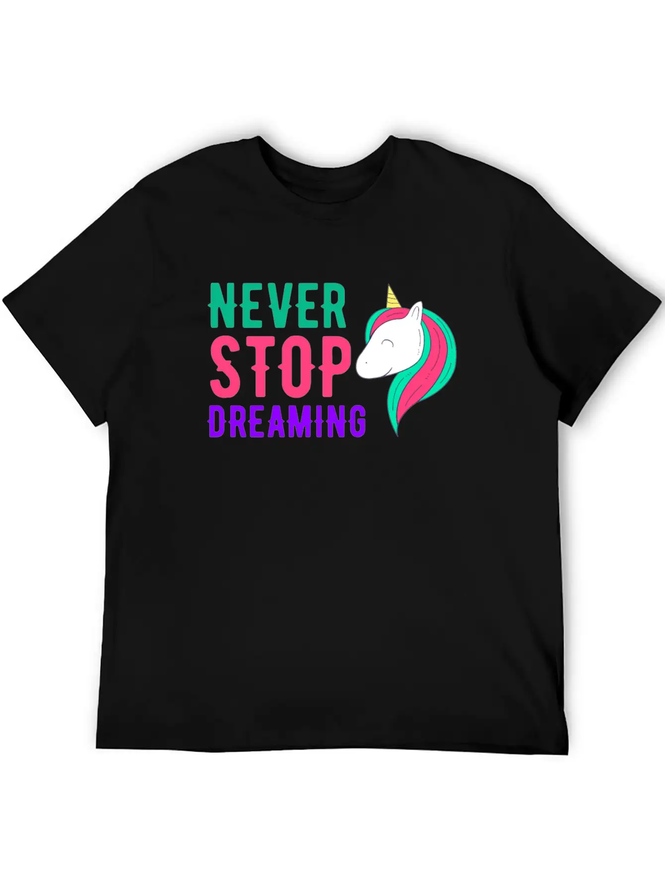 Never Stop Dreaming Breathable Soft Cotton T-Shirt – Timeless Casual Look