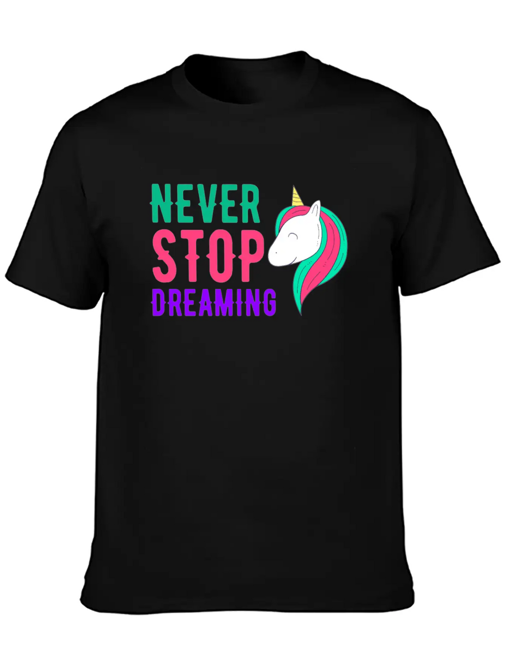 Never Stop Dreaming Breathable Soft Cotton T-Shirt – Timeless Casual Look
