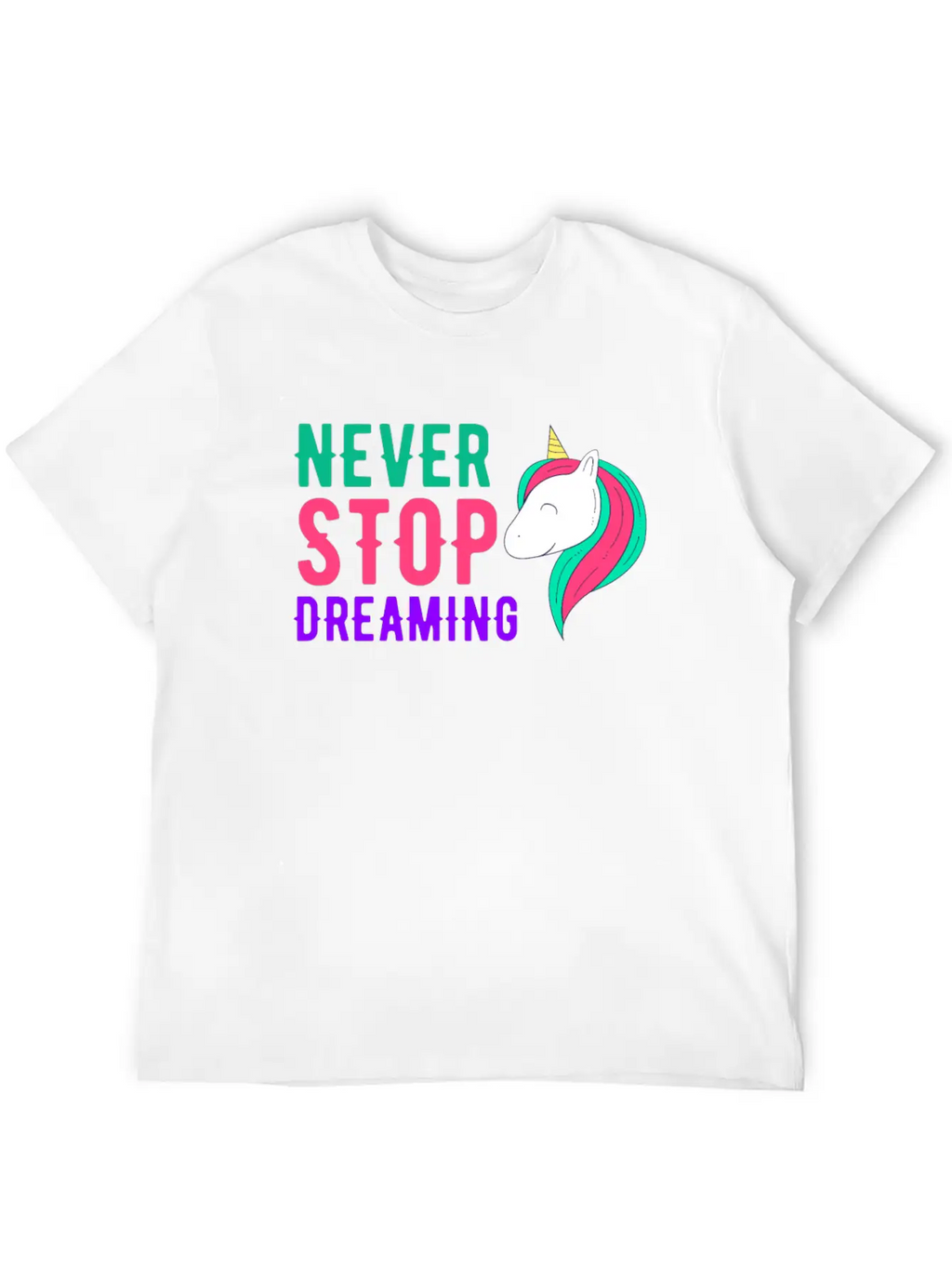 Never Stop Dreaming Breathable Soft Cotton T-Shirt – Timeless Casual Look
