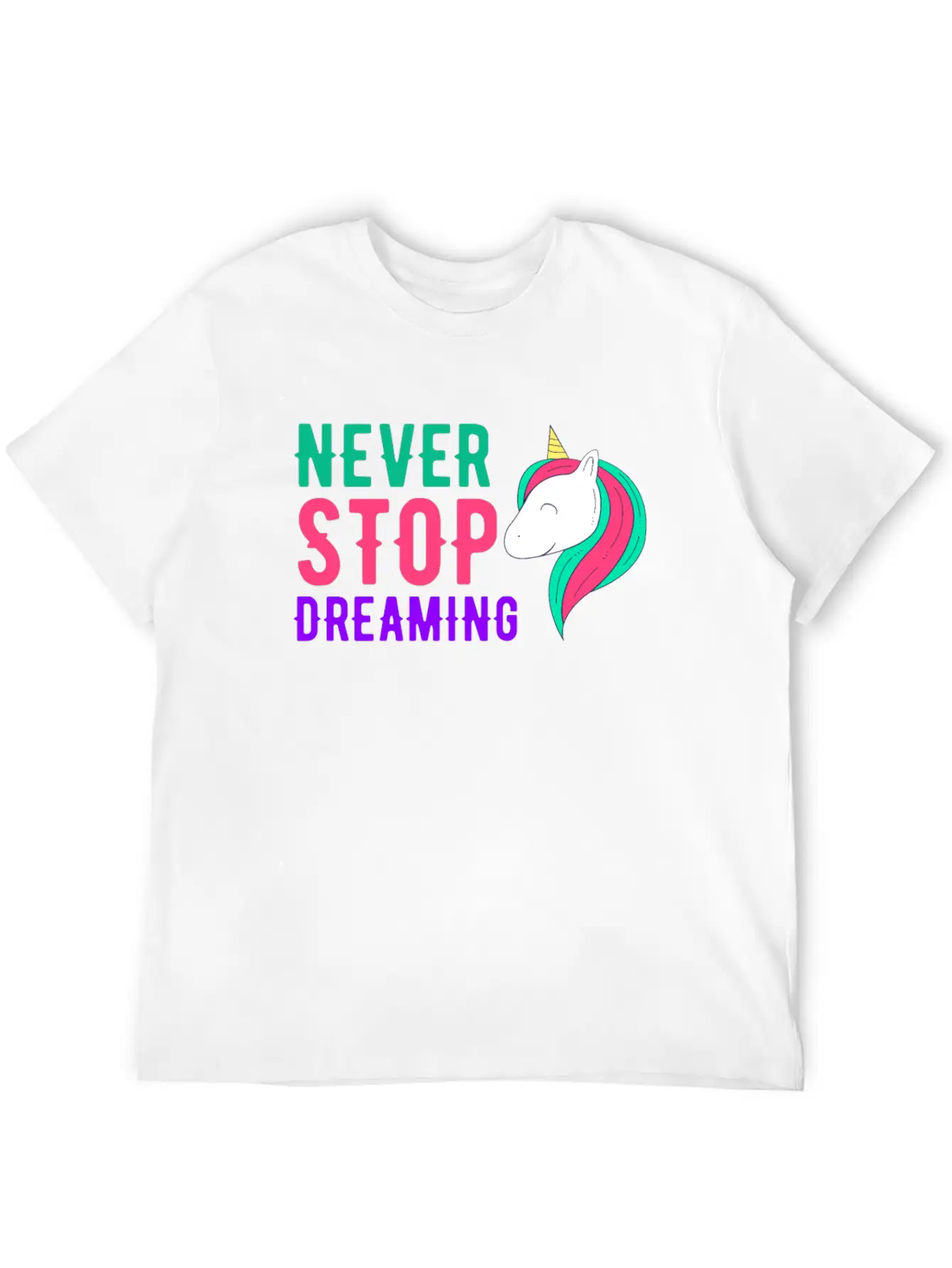 Never Stop Dreaming Breathable Soft Cotton T-Shirt – Timeless Casual Look