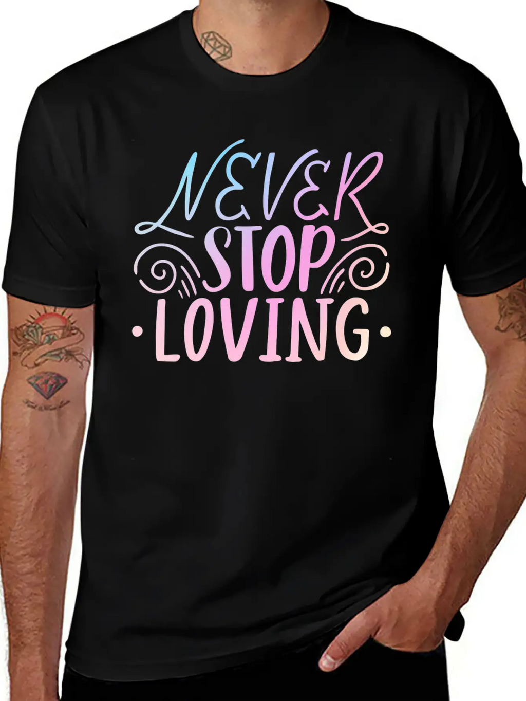 Never Stop Loving Unisex Casual T-Shirt – Clean Design For Daily Comfort