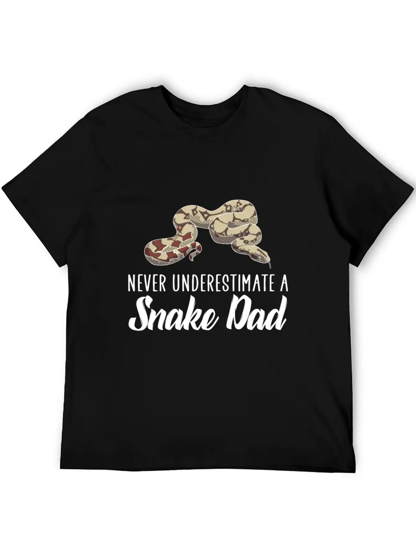 Never Underestimate A Snake Dad Essential Cotton Tee For Daily Outfits – Unisex Style