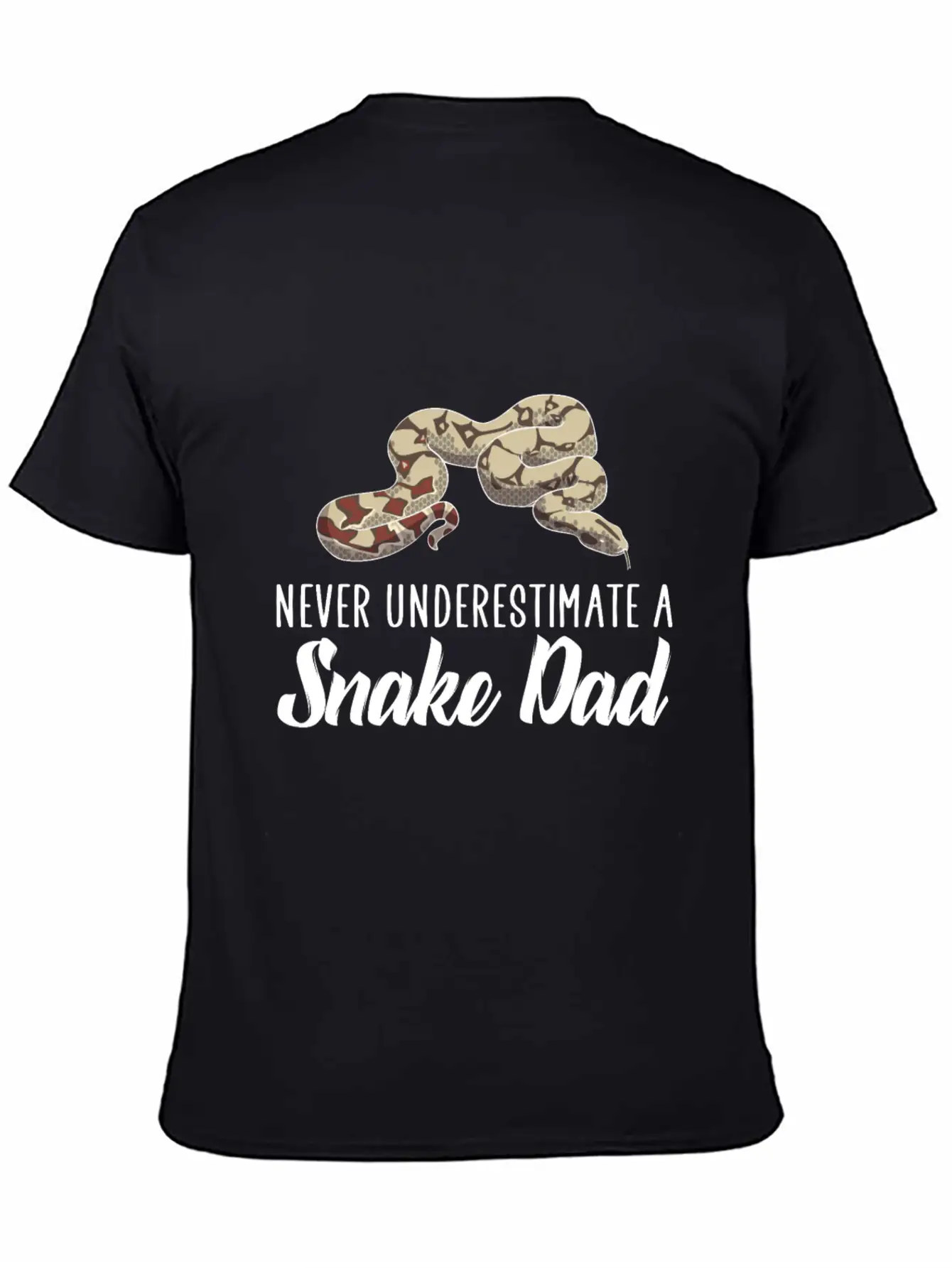 Never Underestimate A Snake Dad Essential Cotton Tee For Daily Outfits – Unisex Style