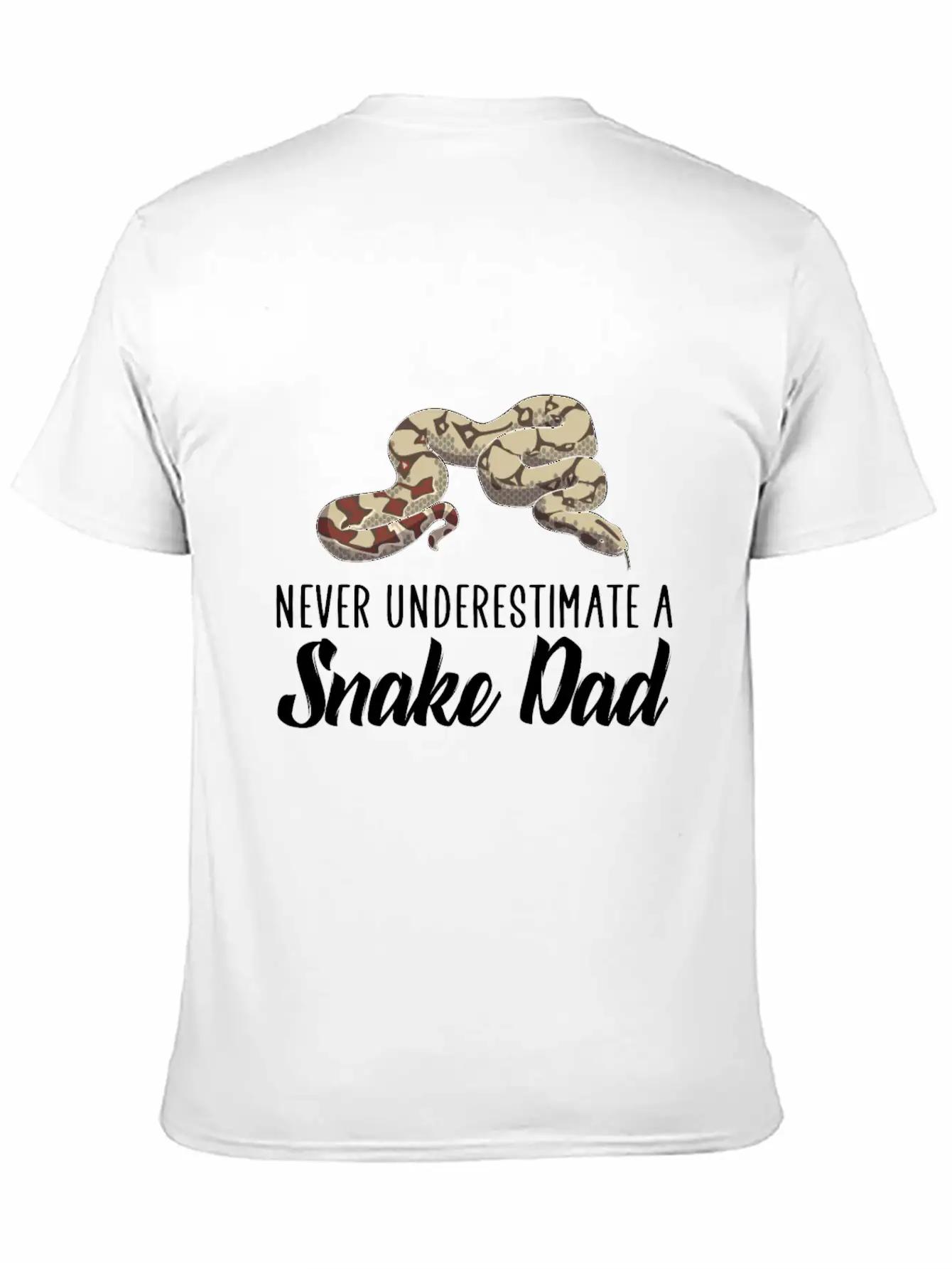 Never Underestimate A Snake Dad Essential Cotton Tee For Daily Outfits – Unisex Style