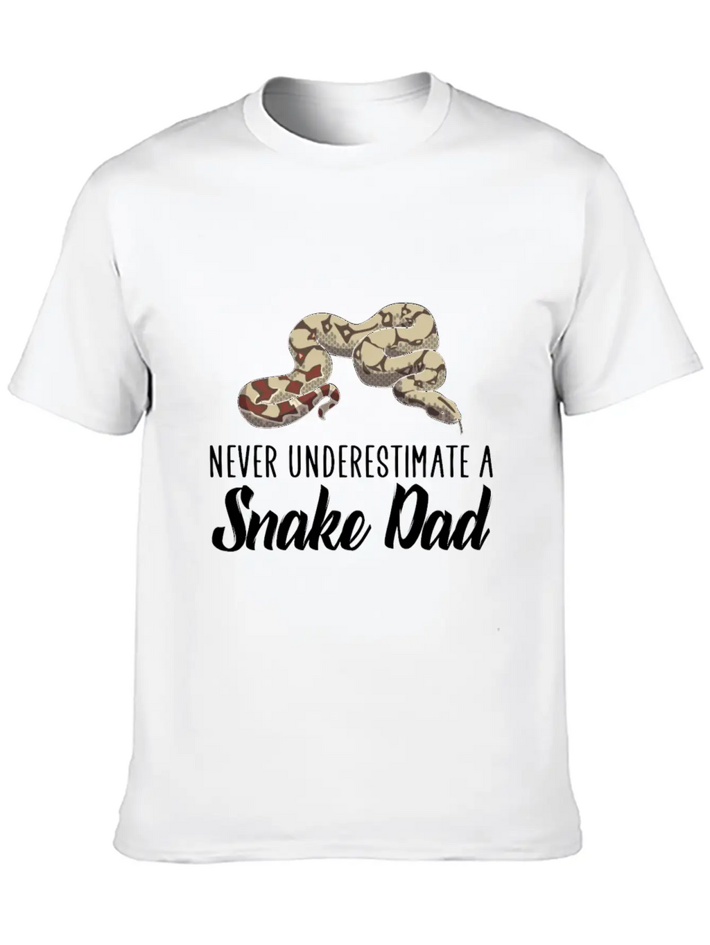 Never Underestimate A Snake Dad Essential Cotton Tee For Daily Outfits – Unisex Style