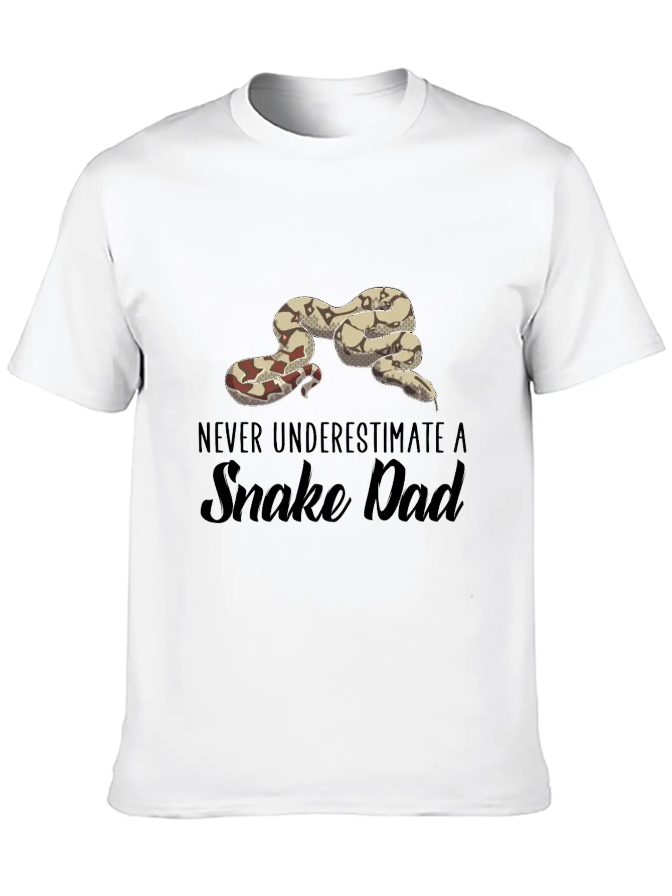 Never Underestimate A Snake Dad Essential Cotton Tee For Daily Outfits – Unisex Style