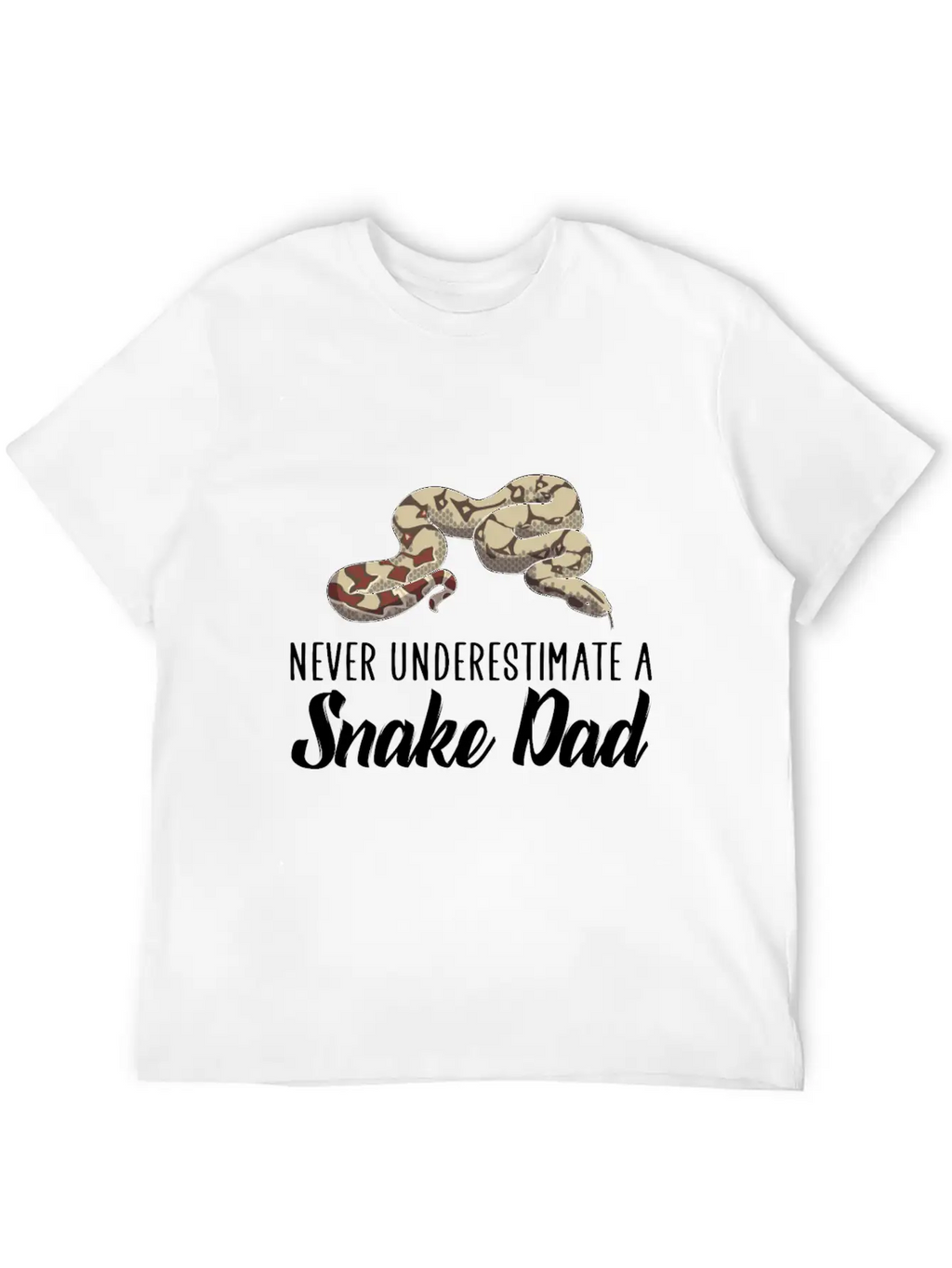 Never Underestimate A Snake Dad Essential Cotton Tee For Daily Outfits – Unisex Style