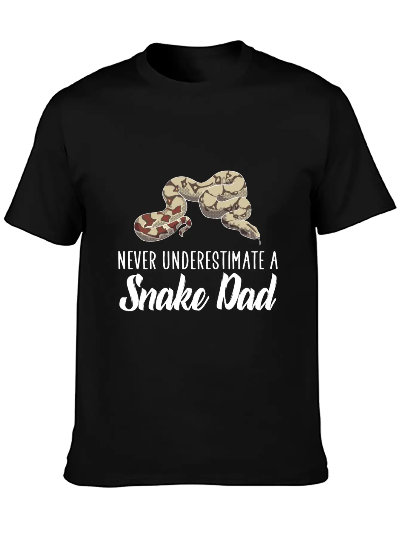 Never Underestimate A Snake Dad Essential Cotton Tee For Daily Outfits – Unisex Style