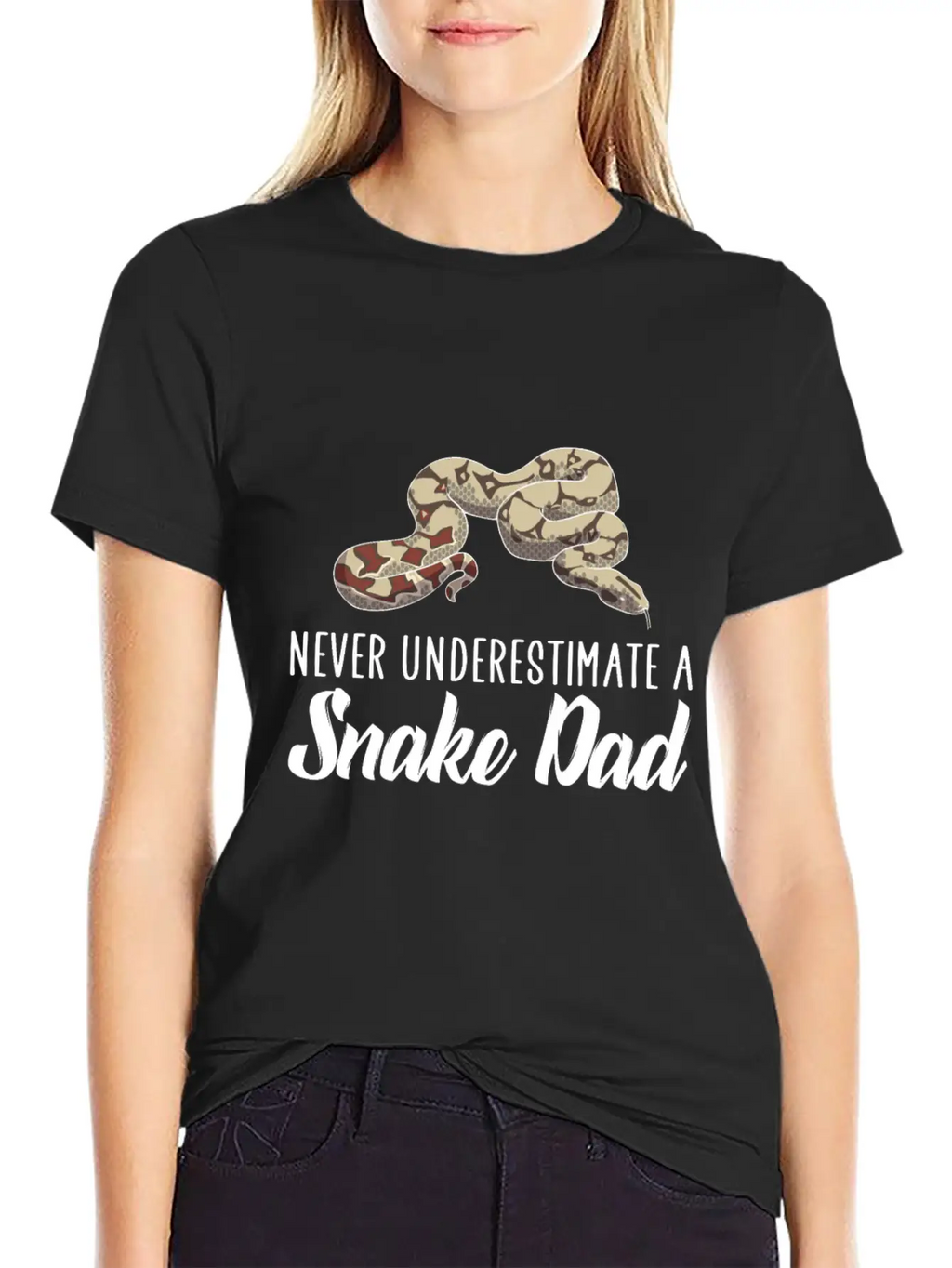 Never Underestimate A Snake Dad Essential Cotton Tee For Daily Outfits – Unisex Style