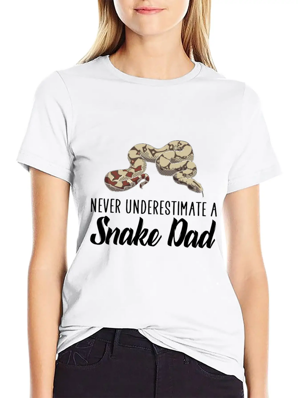 Never Underestimate A Snake Dad Essential Cotton Tee For Daily Outfits – Unisex Style
