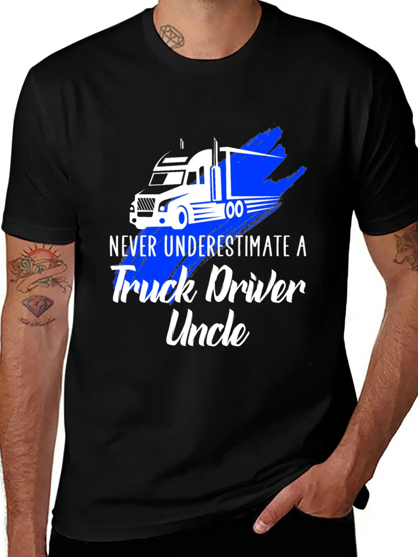 Never Underestimate A Truck Driver Breathable Soft Cotton T-Shirt – Timeless Casual Look