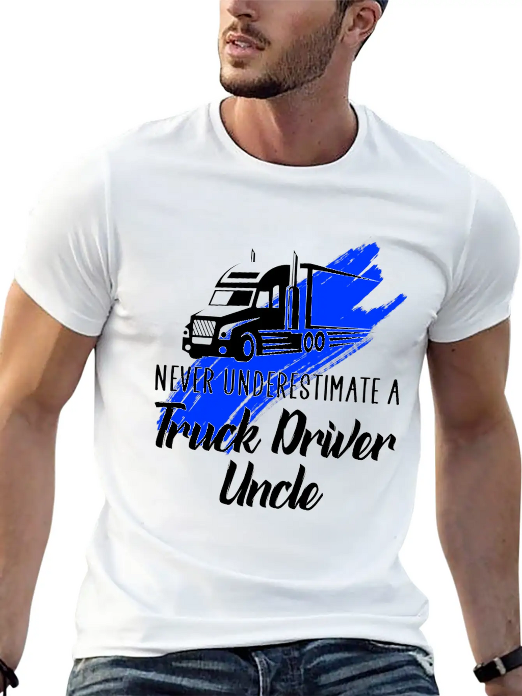 Never Underestimate A Truck Driver Breathable Soft Cotton T-Shirt – Timeless Casual Look