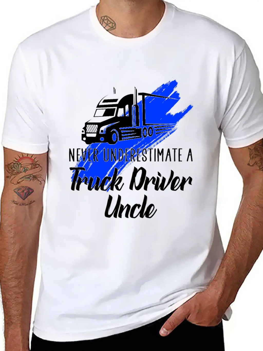Never Underestimate A Truck Driver Breathable Soft Cotton T-Shirt – Timeless Casual Look