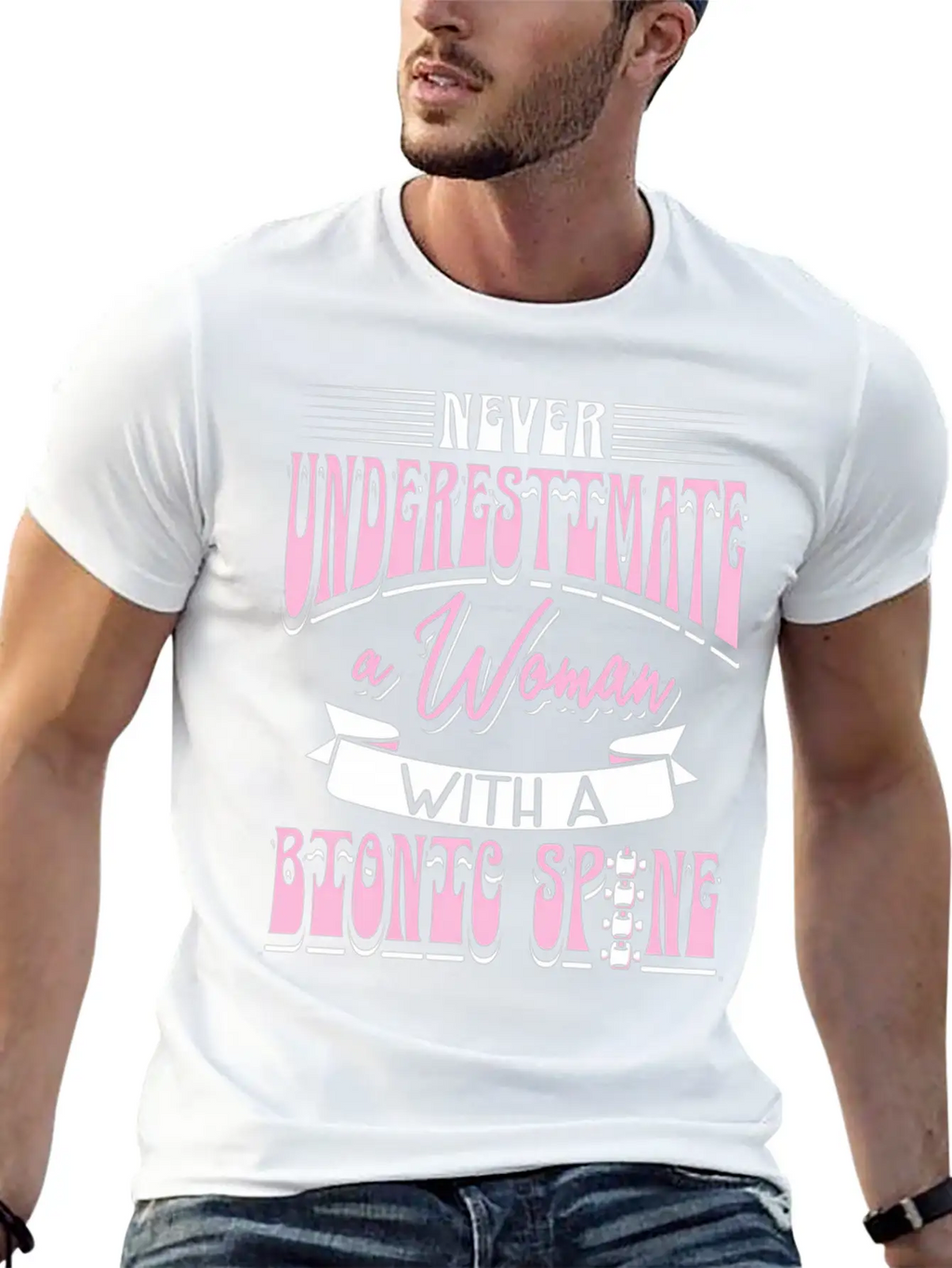 Never Underestimate A Wo With A Bio Stylish Everyday T-Shirt – Unisex Basic Cotton Tee