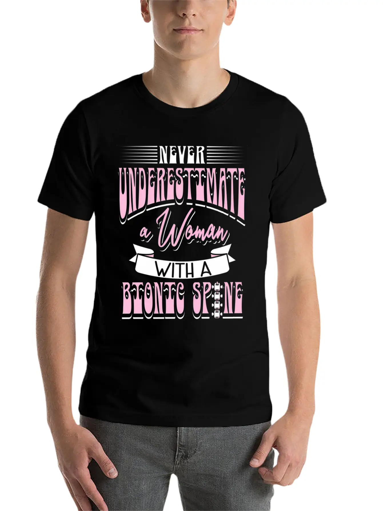 Never Underestimate A Wo With A Bio Stylish Everyday T-Shirt – Unisex Basic Cotton Tee