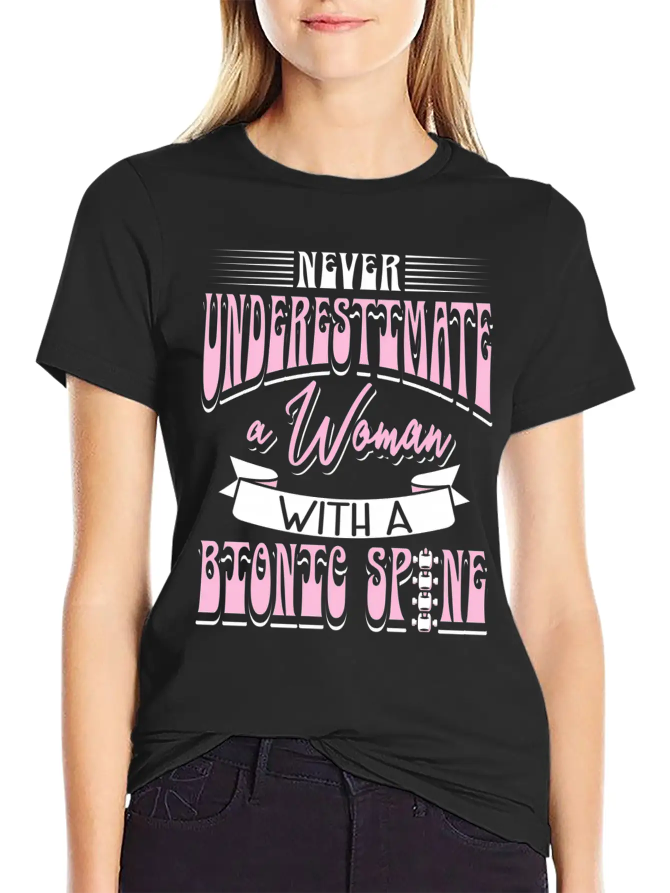Never Underestimate A Wo With A Bio Stylish Everyday T-Shirt – Unisex Basic Cotton Tee