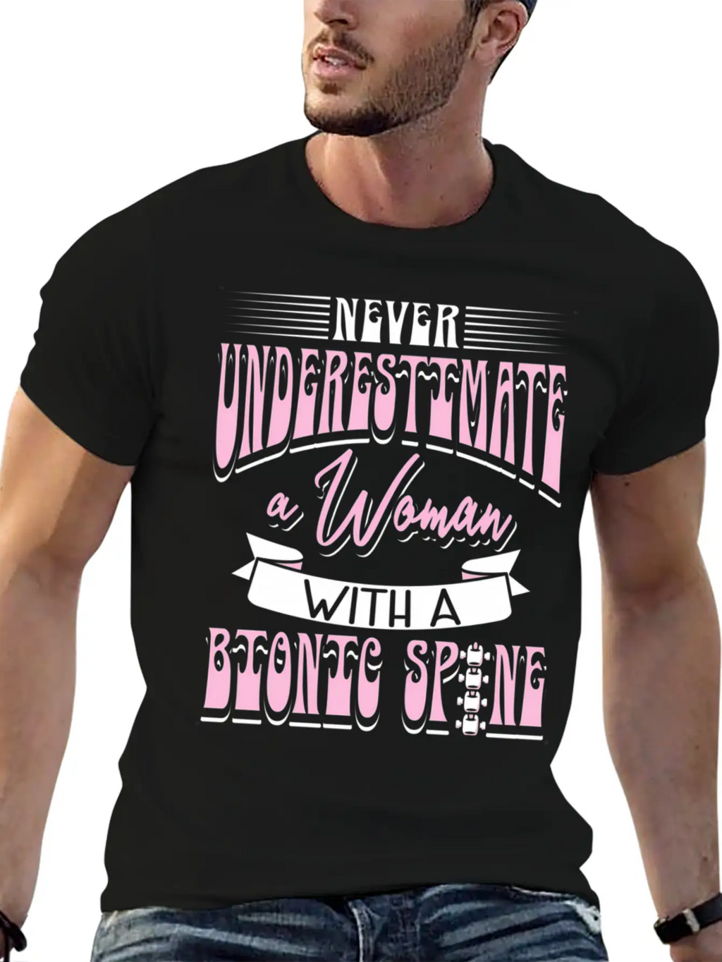 Never Underestimate A Wo With A Bio Stylish Everyday T-Shirt – Unisex Basic Cotton Tee