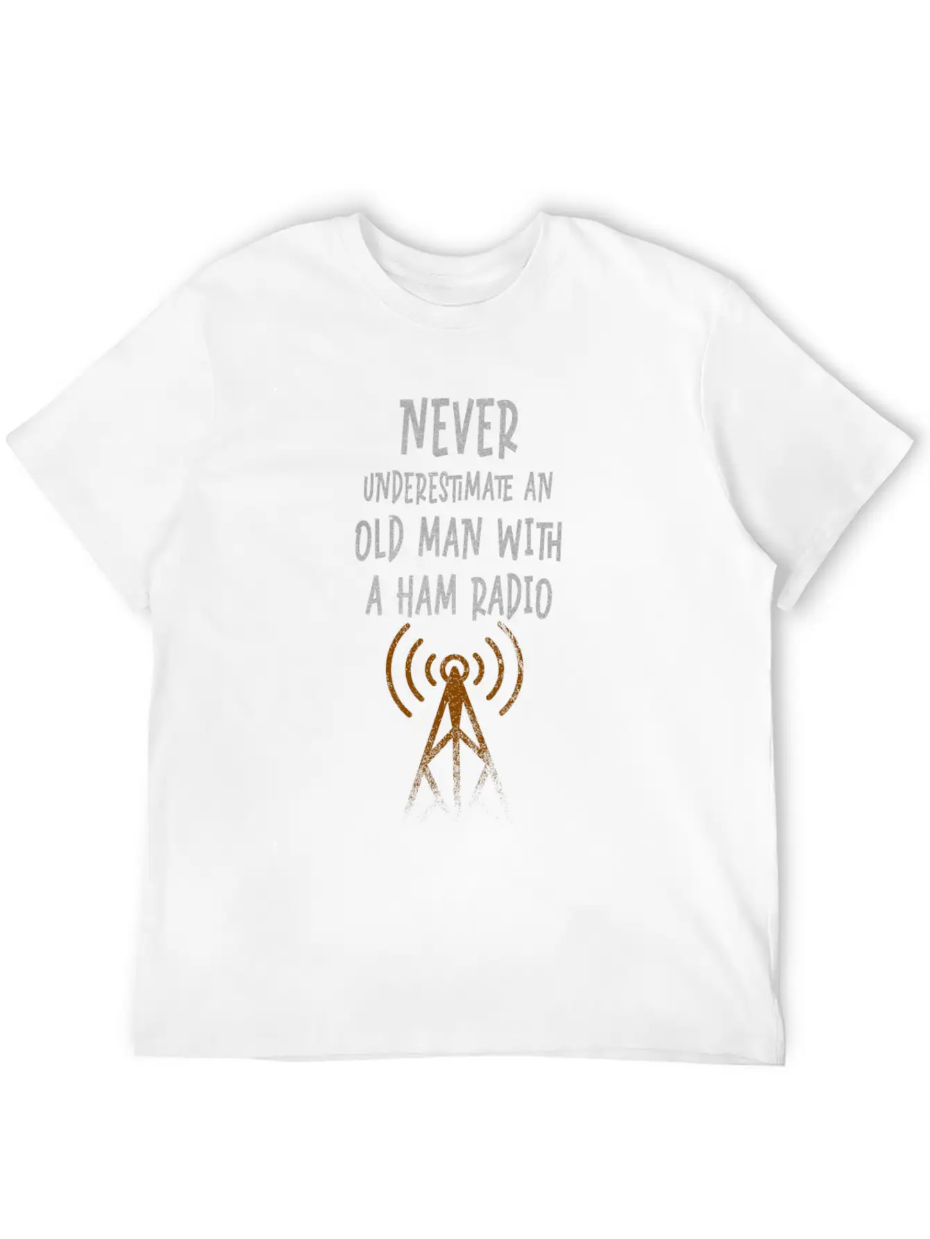 Never Underestimate An Old Man With A Ham Radio Unisex Casual T-Shirt – Clean Design For Daily Comfort