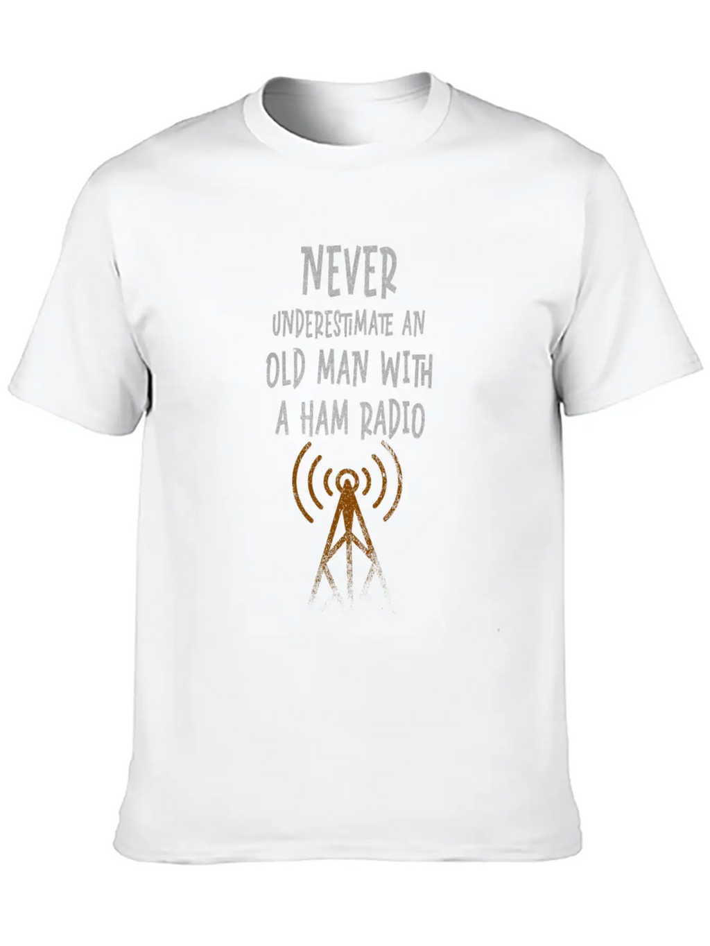 Never Underestimate An Old Man With A Ham Radio Unisex Casual T-Shirt – Clean Design For Daily Comfort