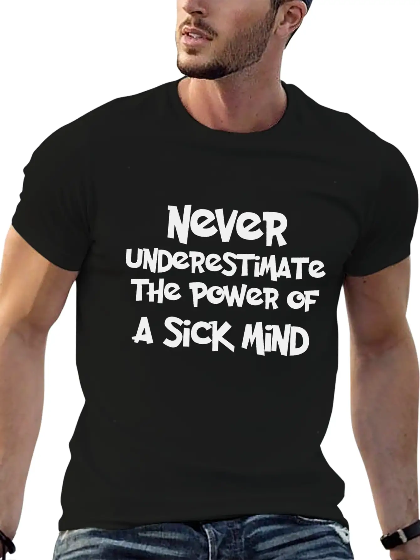 NEVER-UNDERESTIMATE Stylish Everyday T-Shirt – Unisex Basic Cotton Tee