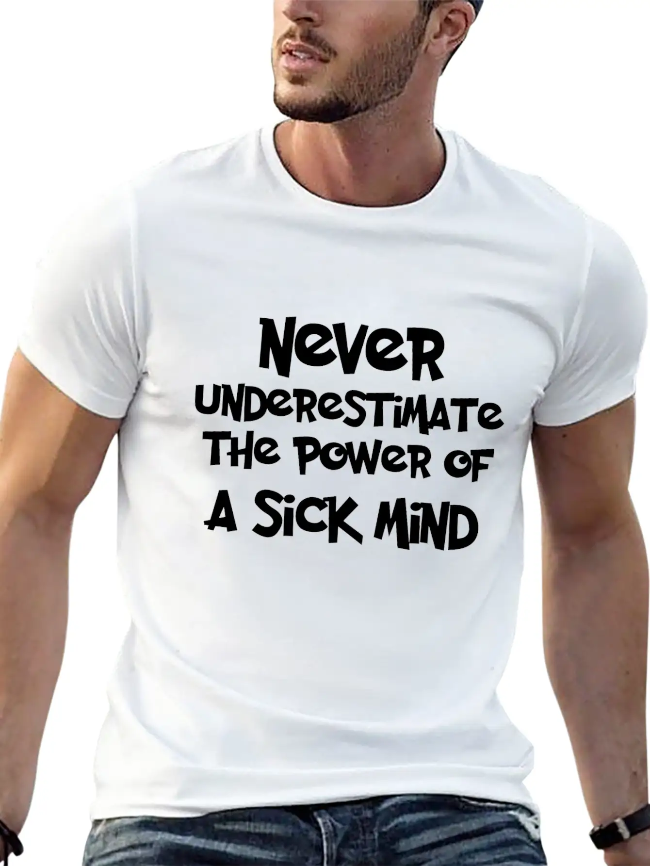 NEVER-UNDERESTIMATE Stylish Everyday T-Shirt – Unisex Basic Cotton Tee