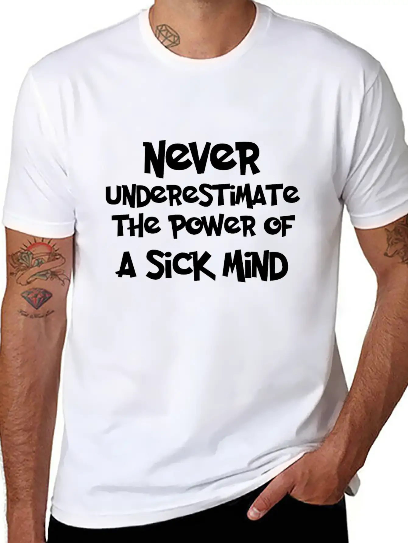 NEVER-UNDERESTIMATE Stylish Everyday T-Shirt – Unisex Basic Cotton Tee