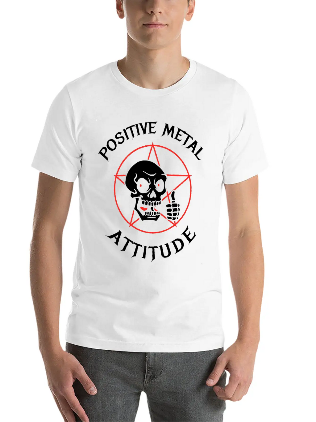 New Design Positive Metal Attitude Best Seller Unisex Short Sleeve Soft Cotton T-Shirt – Casual Everyday Wear