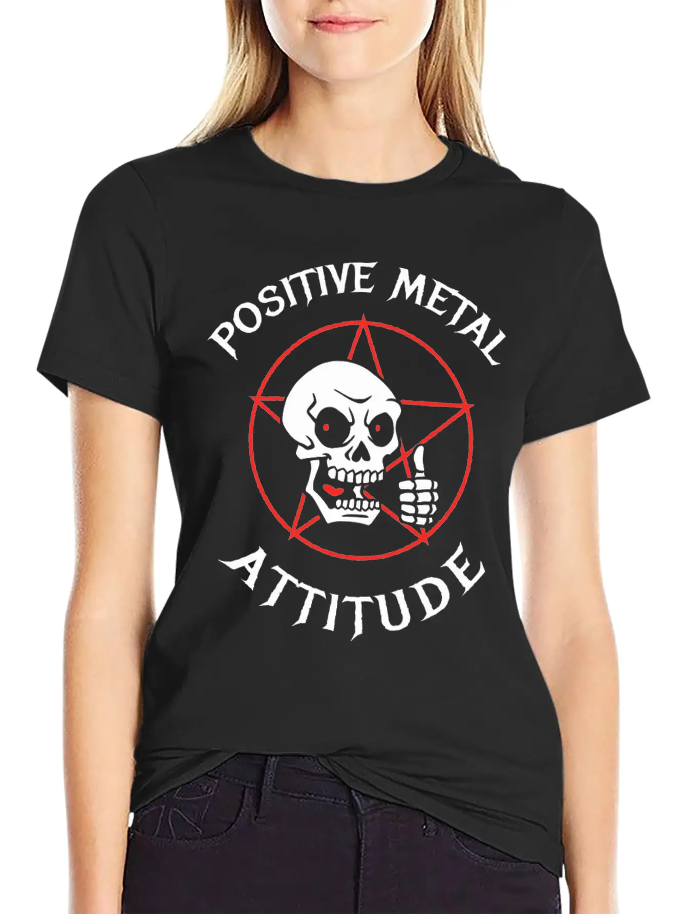 New Design Positive Metal Attitude Best Seller Unisex Short Sleeve Soft Cotton T-Shirt – Casual Everyday Wear