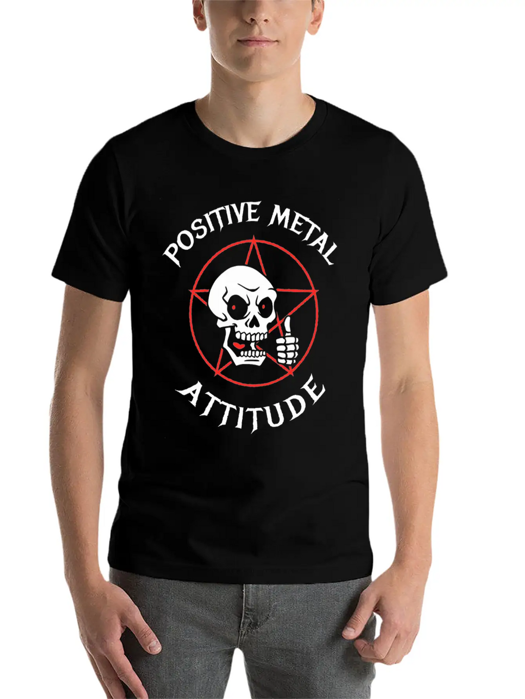 New Design Positive Metal Attitude Best Seller Unisex Short Sleeve Soft Cotton T-Shirt – Casual Everyday Wear