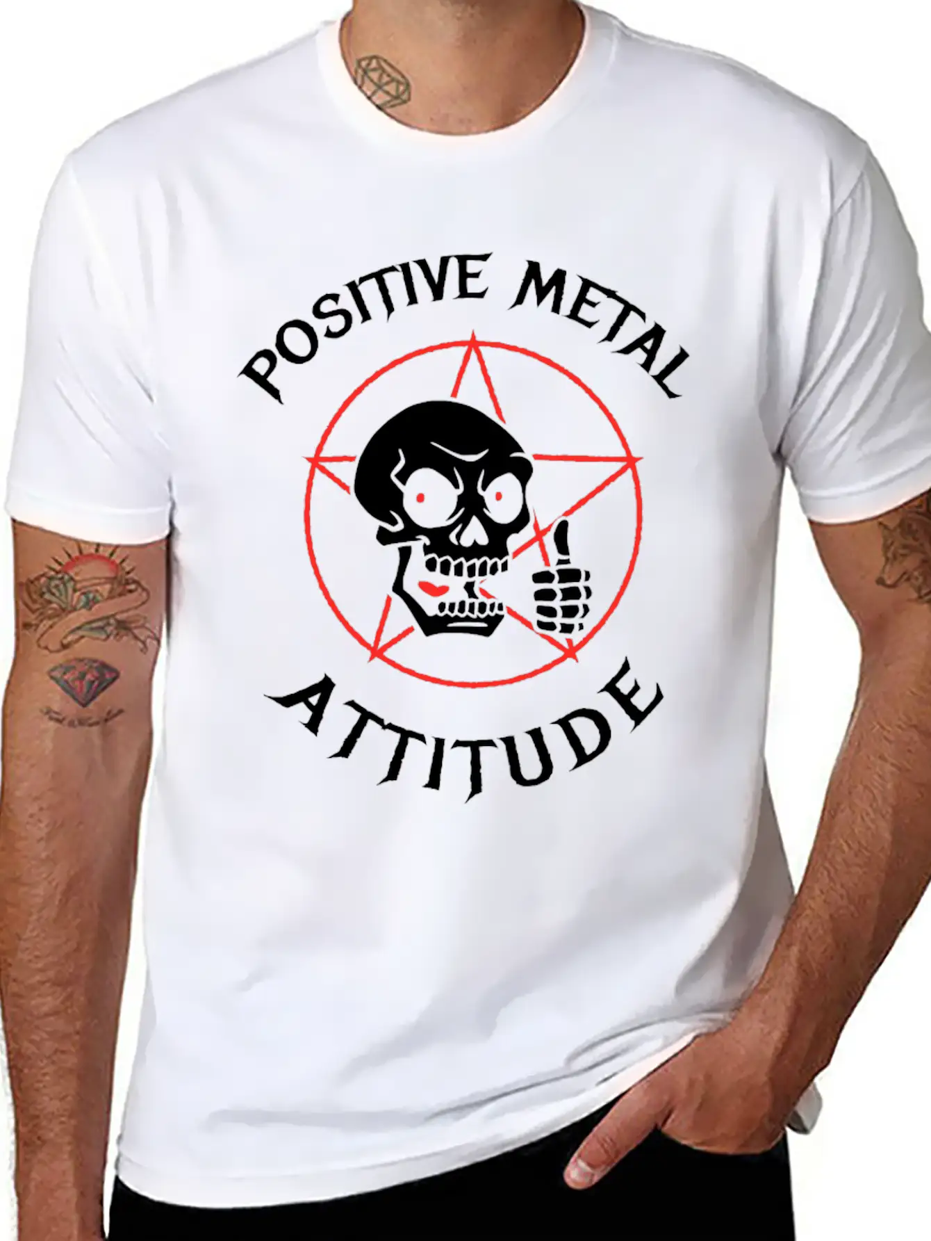 New Design Positive Metal Attitude Best Seller Unisex Short Sleeve Soft Cotton T-Shirt – Casual Everyday Wear