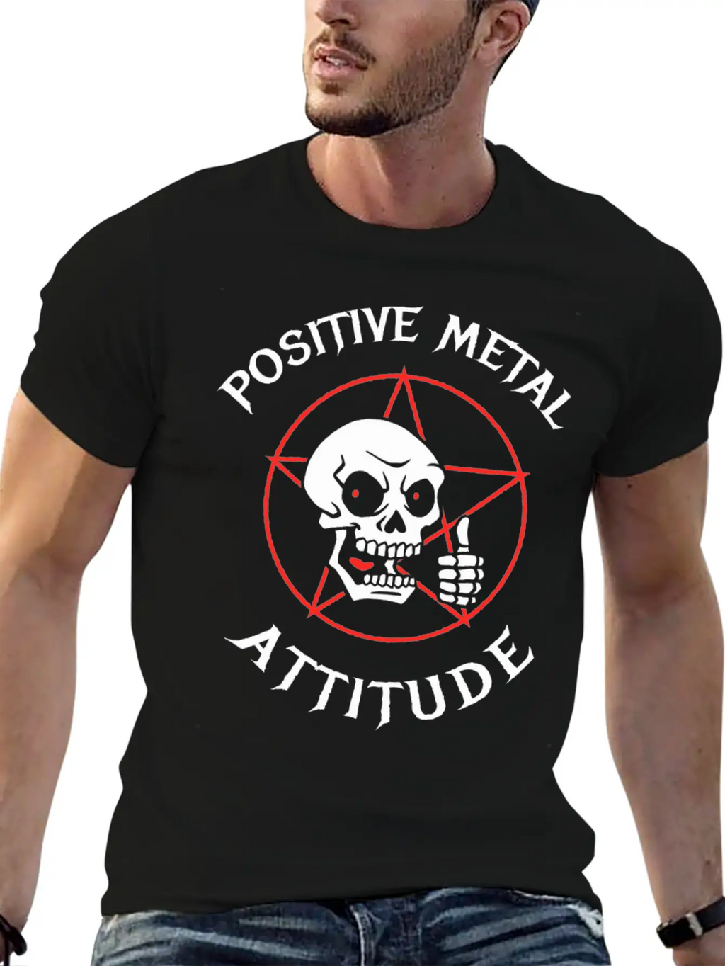 New Design Positive Metal Attitude Best Seller Unisex Short Sleeve Soft Cotton T-Shirt – Casual Everyday Wear