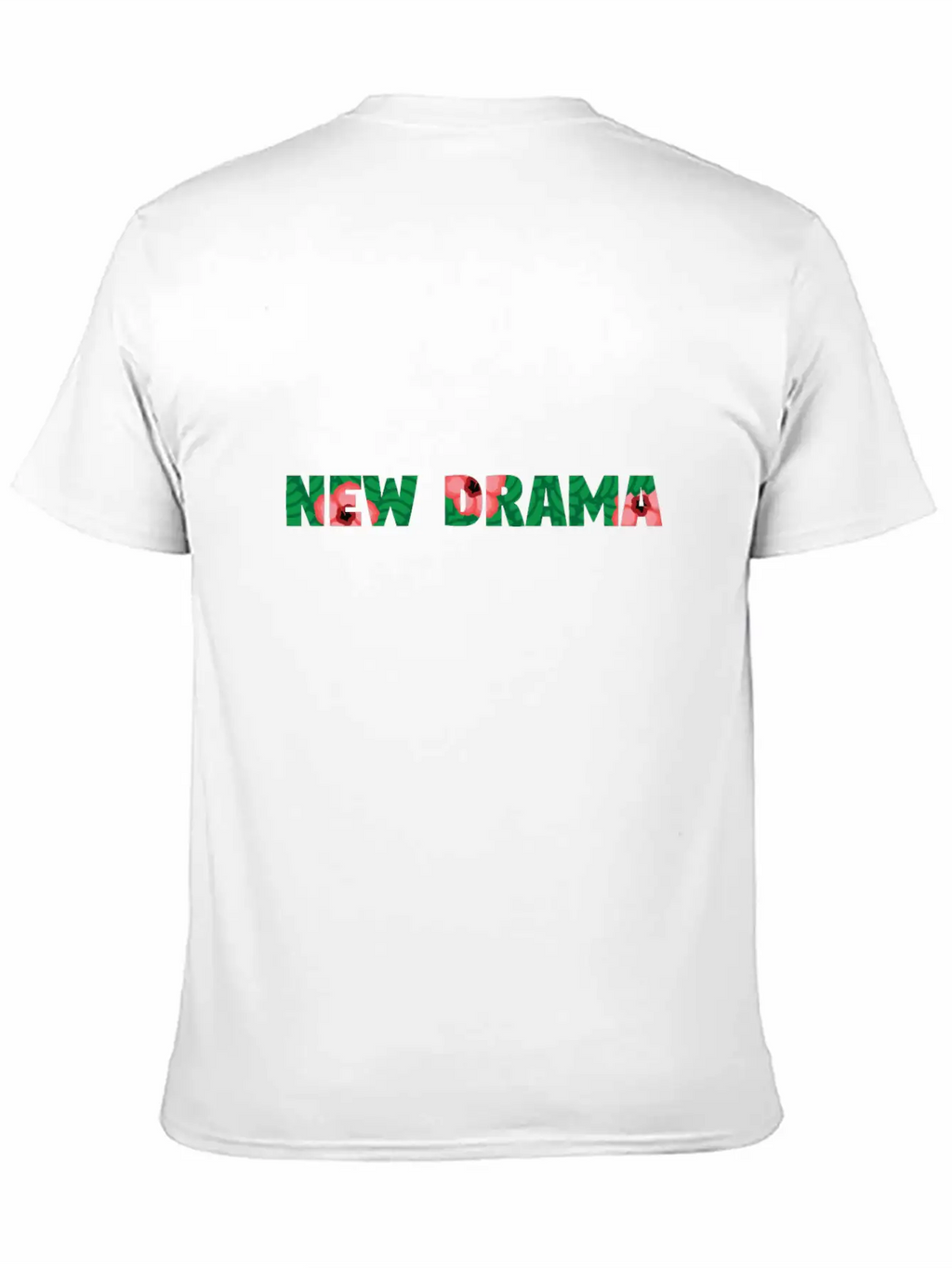 New Drama Floral Unisex Short Sleeve Soft Cotton T-Shirt – Casual Everyday Wear