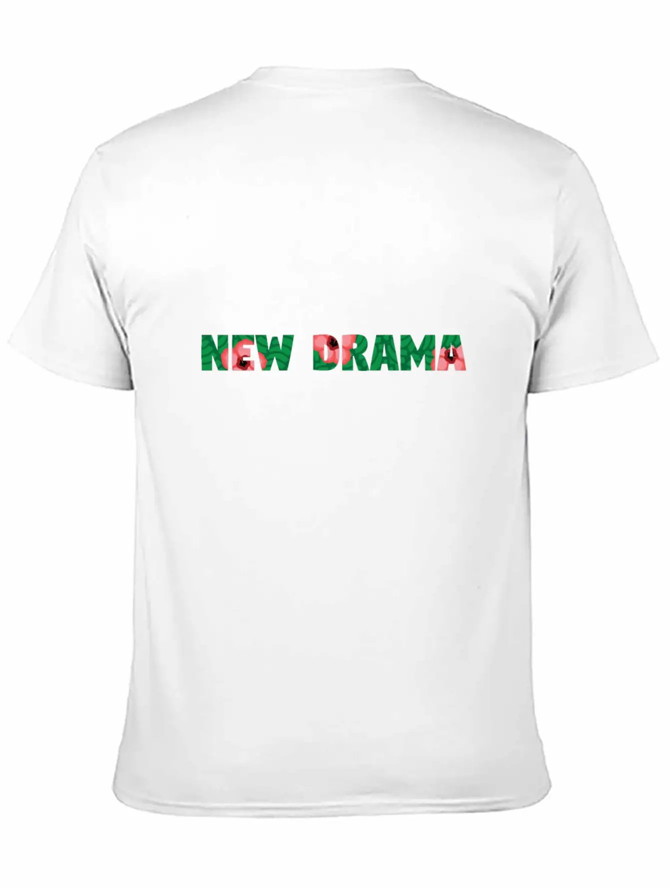 New Drama Floral Unisex Short Sleeve Soft Cotton T-Shirt – Casual Everyday Wear