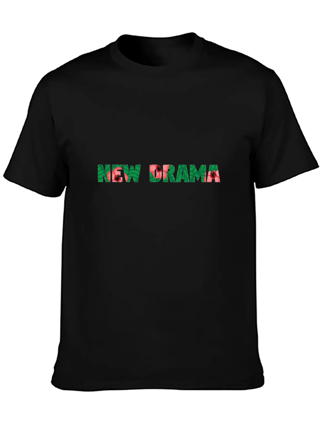 New Drama Floral Unisex Short Sleeve Soft Cotton T-Shirt – Casual Everyday Wear