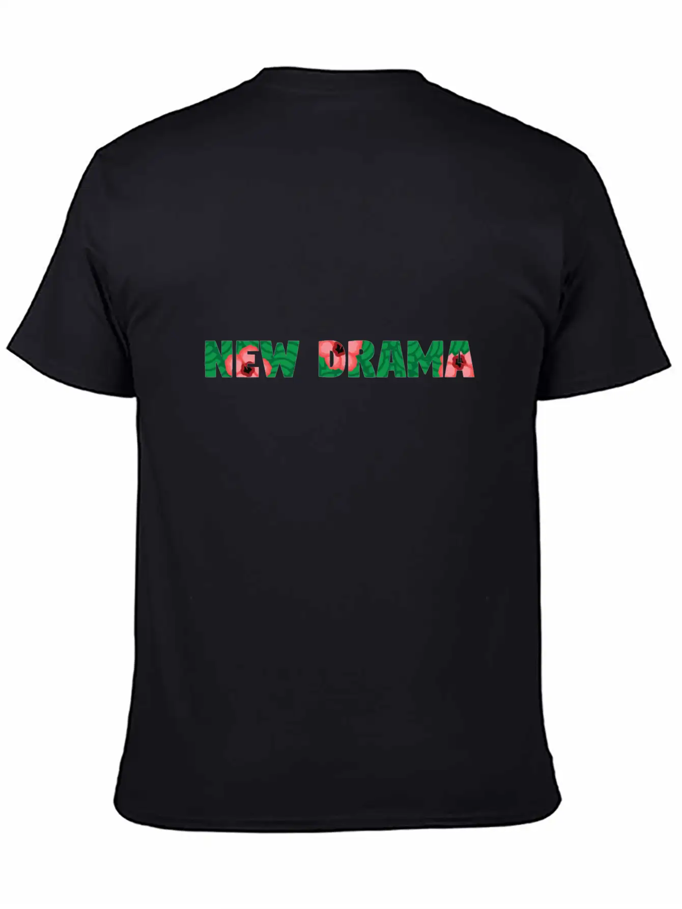 New Drama Floral Unisex Short Sleeve Soft Cotton T-Shirt – Casual Everyday Wear