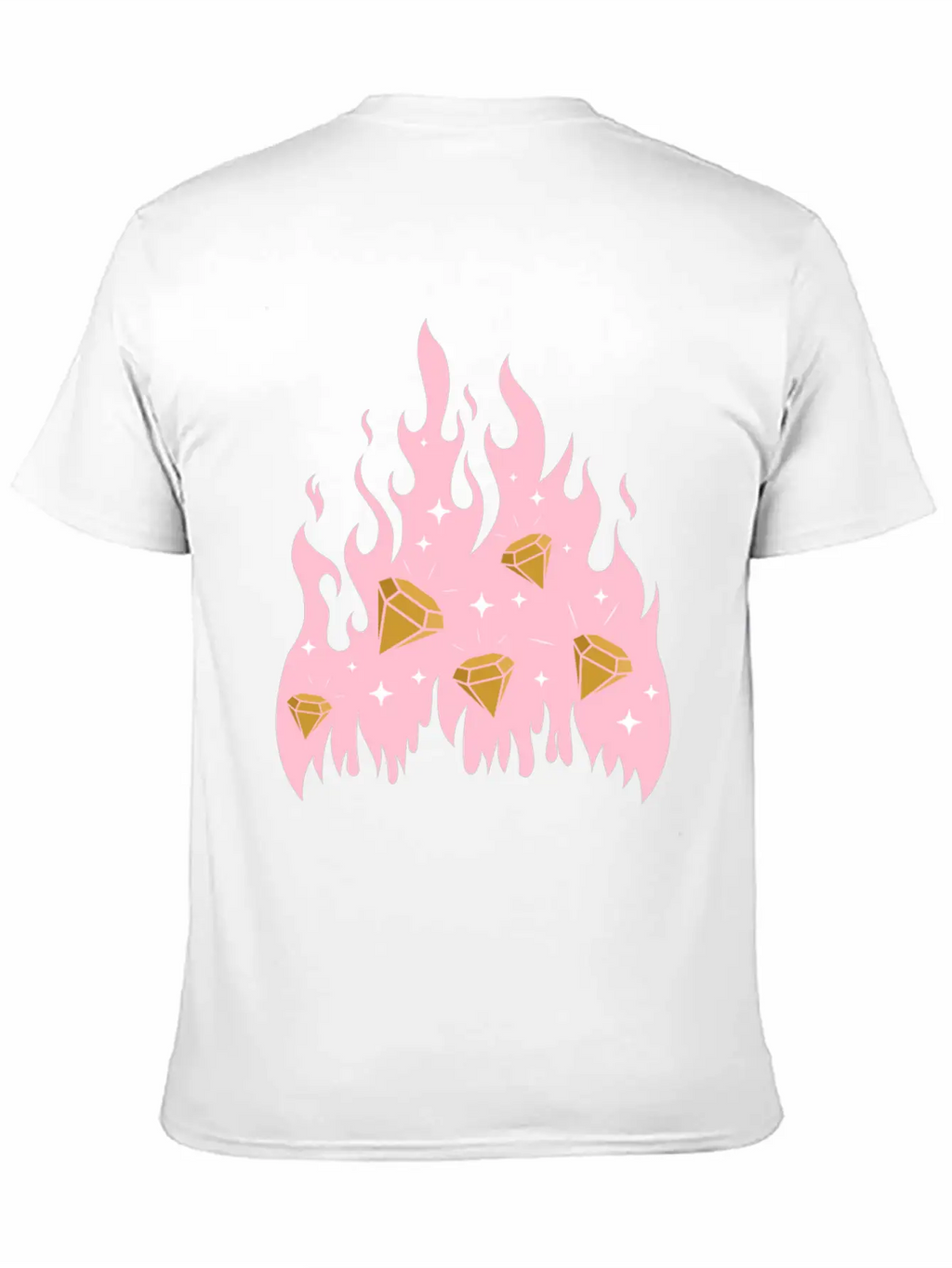 New Money Aesthetic Fire Flame Diamond Stylish Everyday T-Shirt – Unisex Basic Cotton Tee