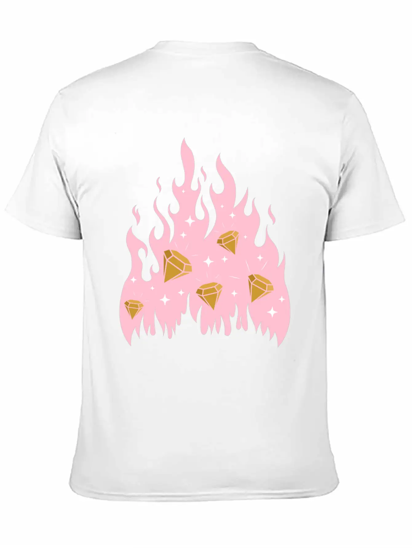 New Money Aesthetic Fire Flame Diamond Stylish Everyday T-Shirt – Unisex Basic Cotton Tee