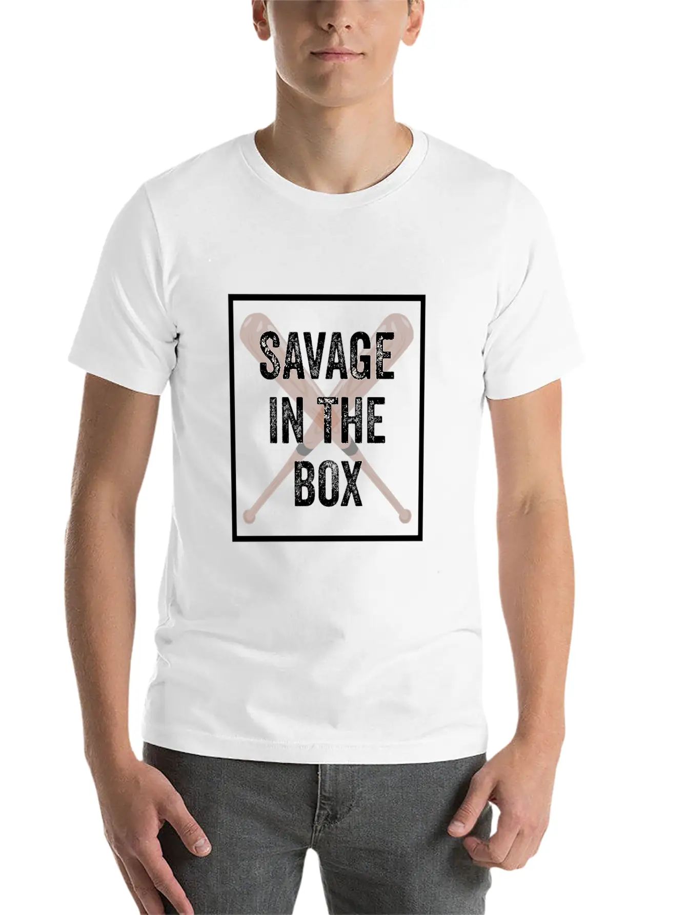 New York Baseball In The Box Baseball And Bat Unisex Short Sleeve Soft Cotton T-Shirt – Casual Everyday Wear