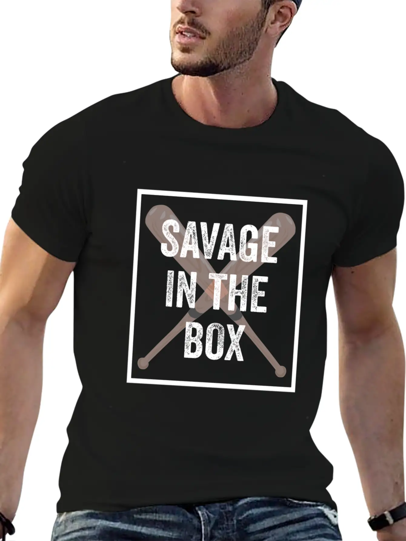 New York Baseball In The Box Baseball And Bat Unisex Short Sleeve Soft Cotton T-Shirt – Casual Everyday Wear