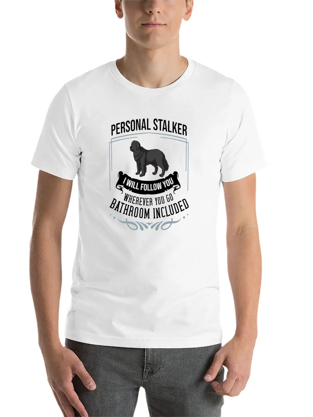 Newfoundland Dog Puppies Owner Lover T Shirt Casual Graphic T-Shirt – Simple And Comfortable Daily Wear