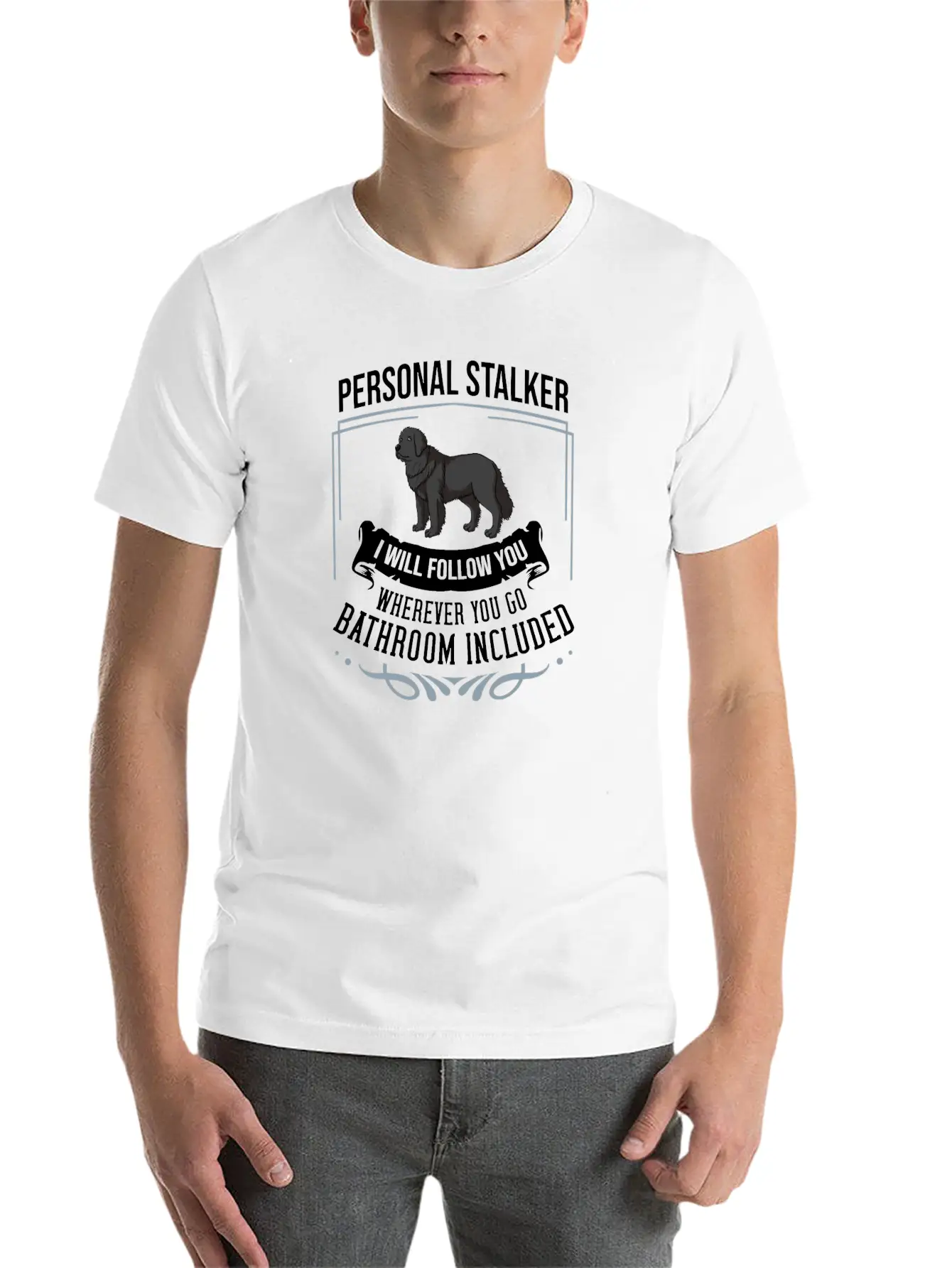 Newfoundland Dog Puppies Owner Lover T Shirt Casual Graphic T-Shirt – Simple And Comfortable Daily Wear
