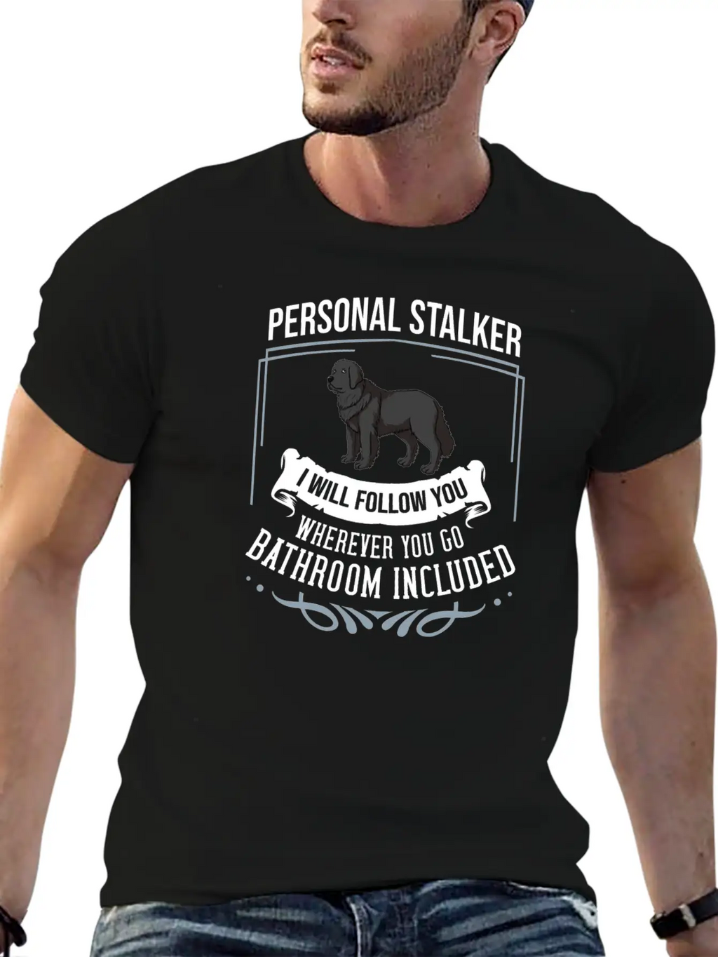 Newfoundland Dog Puppies Owner Lover T Shirt Casual Graphic T-Shirt – Simple And Comfortable Daily Wear