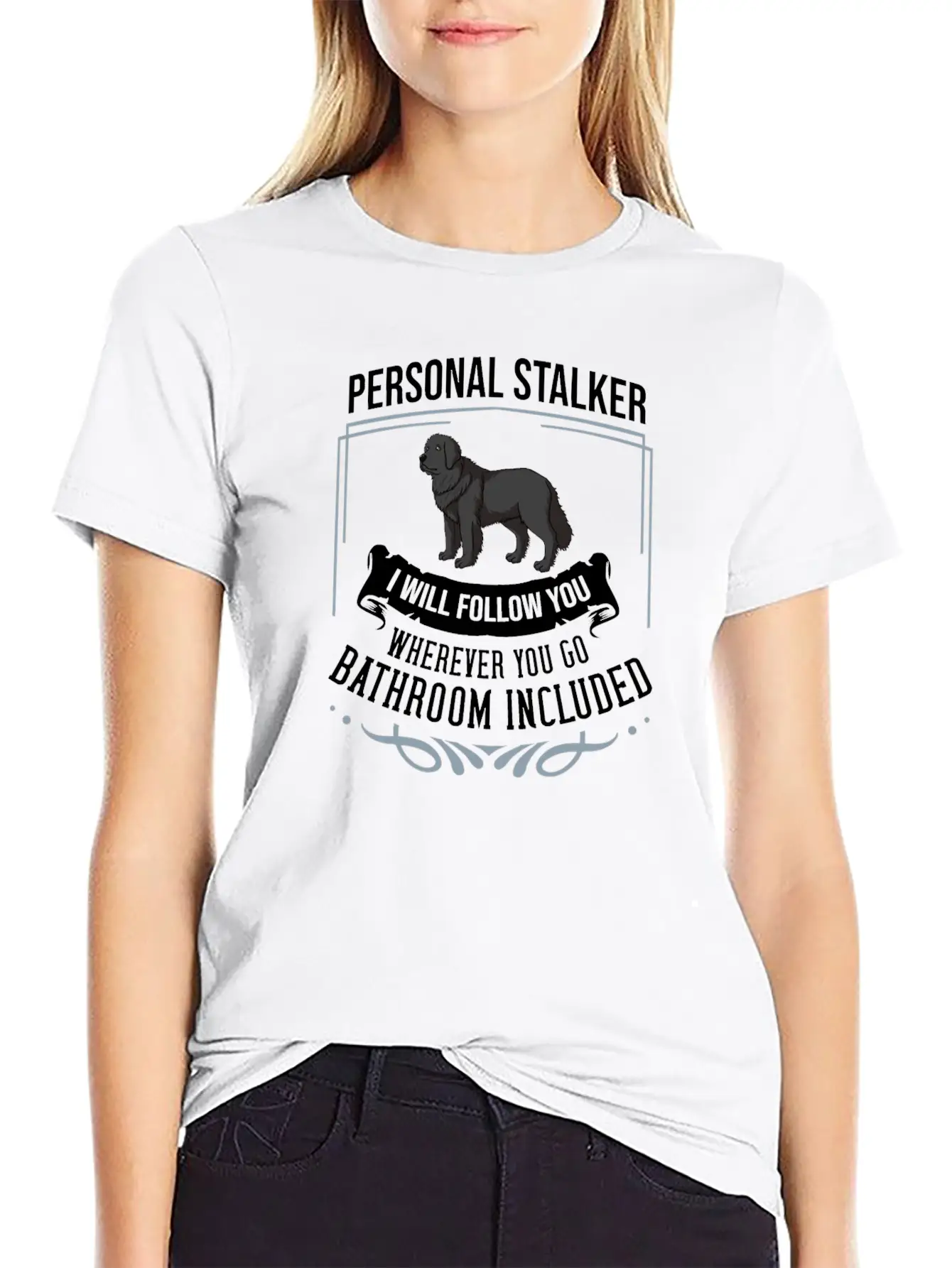 Newfoundland Dog Puppies Owner Lover T Shirt Casual Graphic T-Shirt – Simple And Comfortable Daily Wear