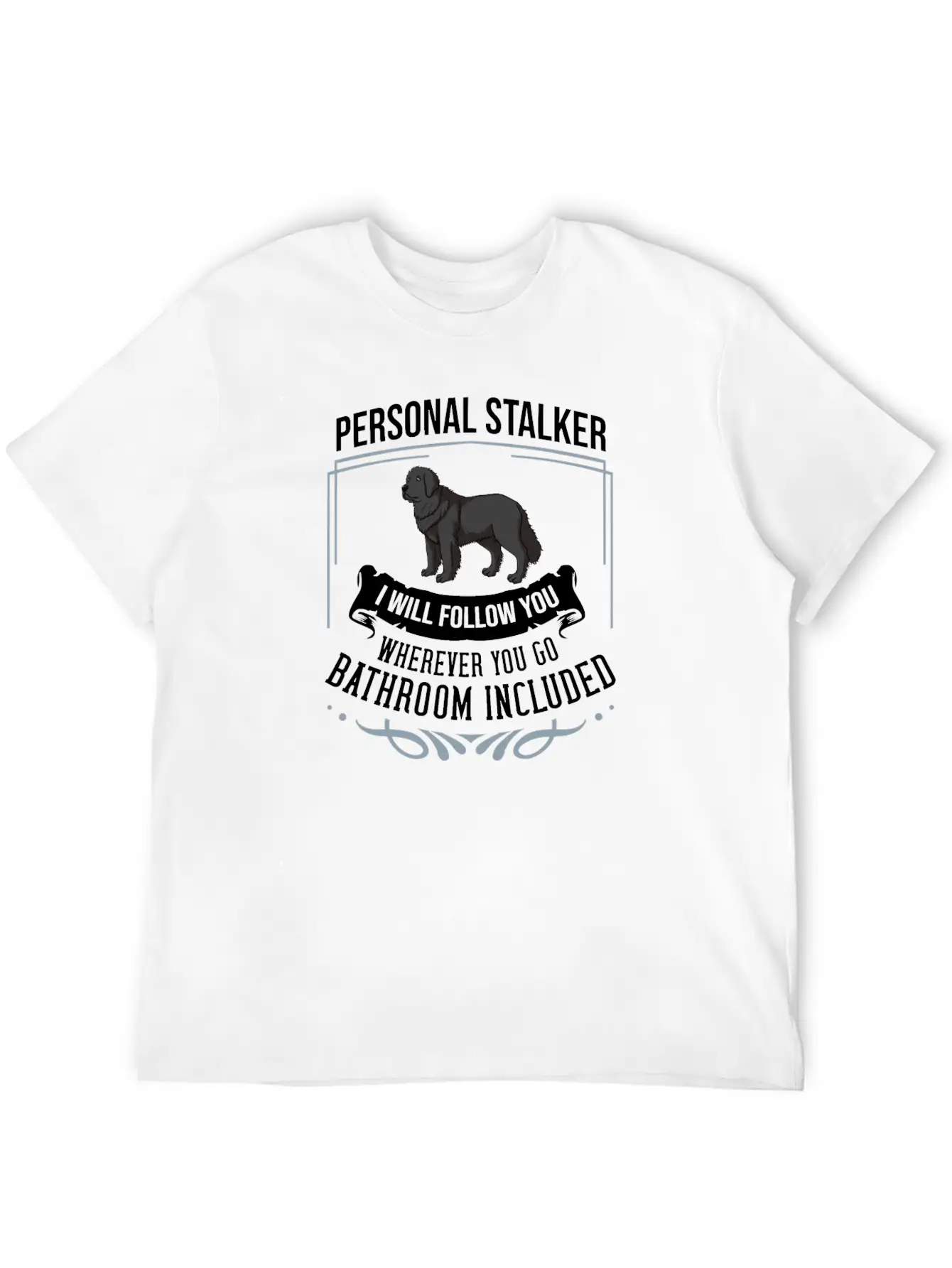 Newfoundland Dog Puppies Owner Lover T Shirt Casual Graphic T-Shirt – Simple And Comfortable Daily Wear