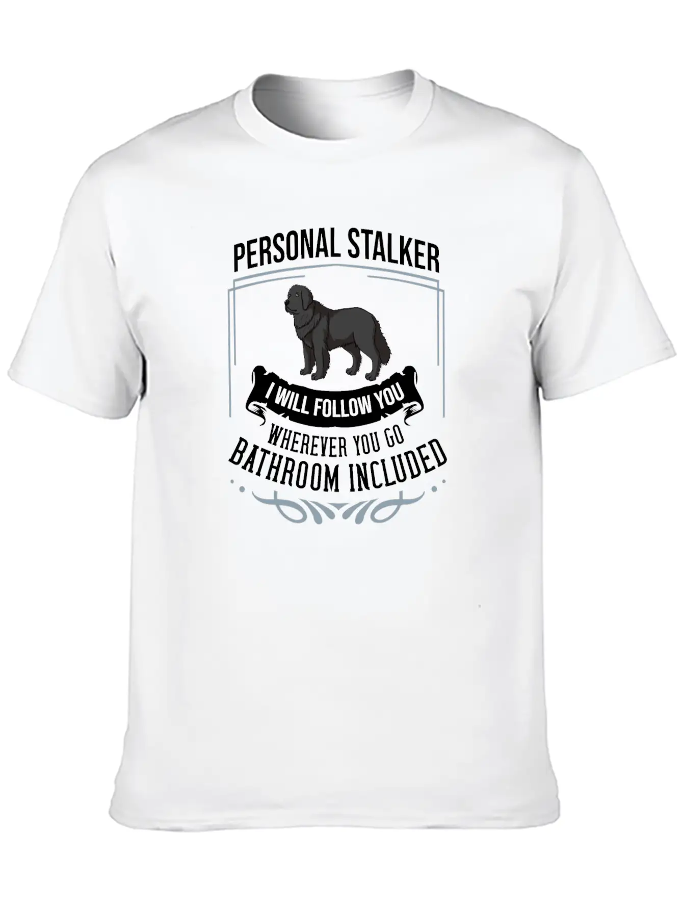 Newfoundland Dog Puppies Owner Lover T Shirt Casual Graphic T-Shirt – Simple And Comfortable Daily Wear