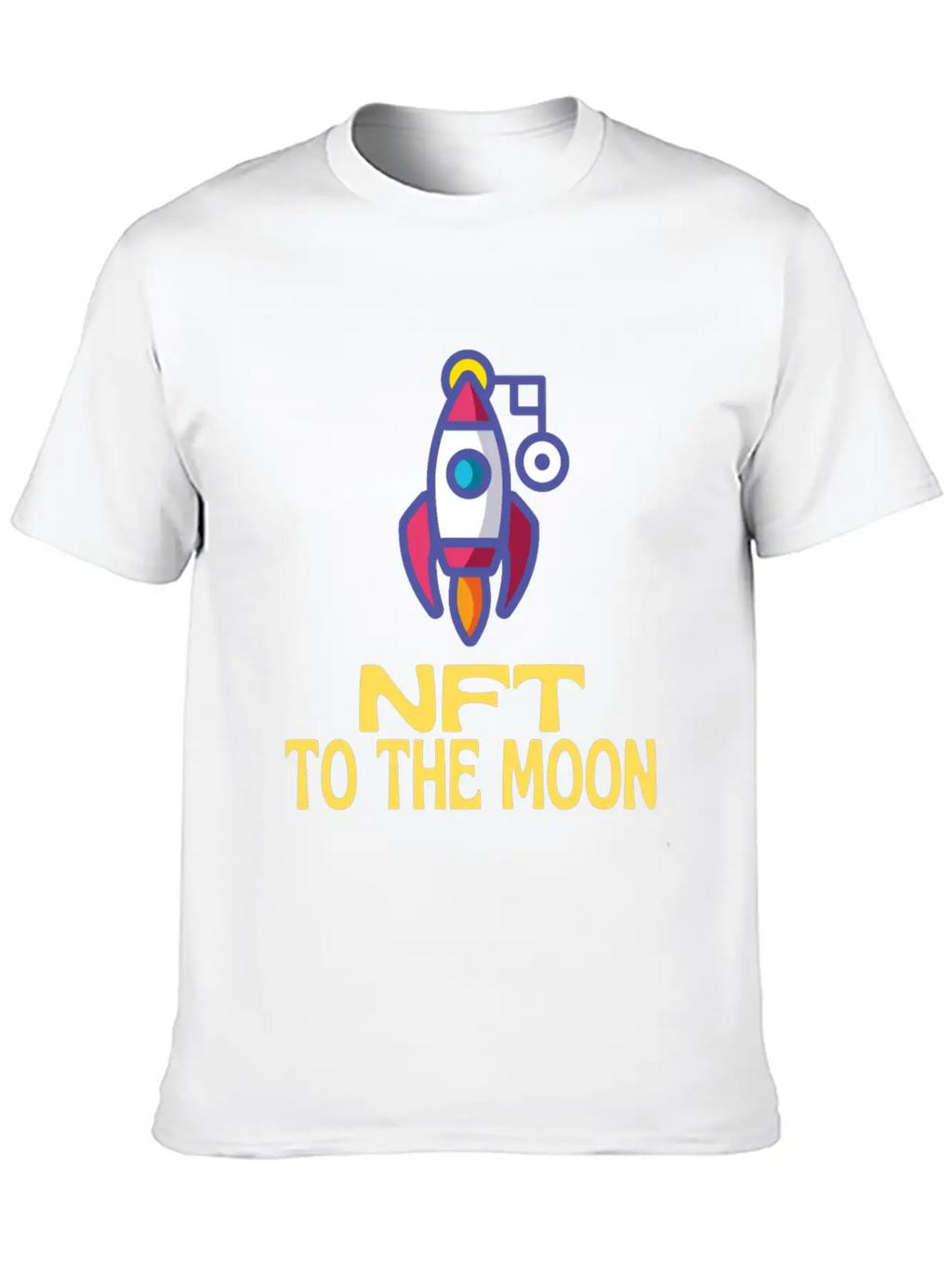 NFT To The Moon Non-Fungible Token Unisex Casual T-Shirt – Clean Design For Daily Comfort