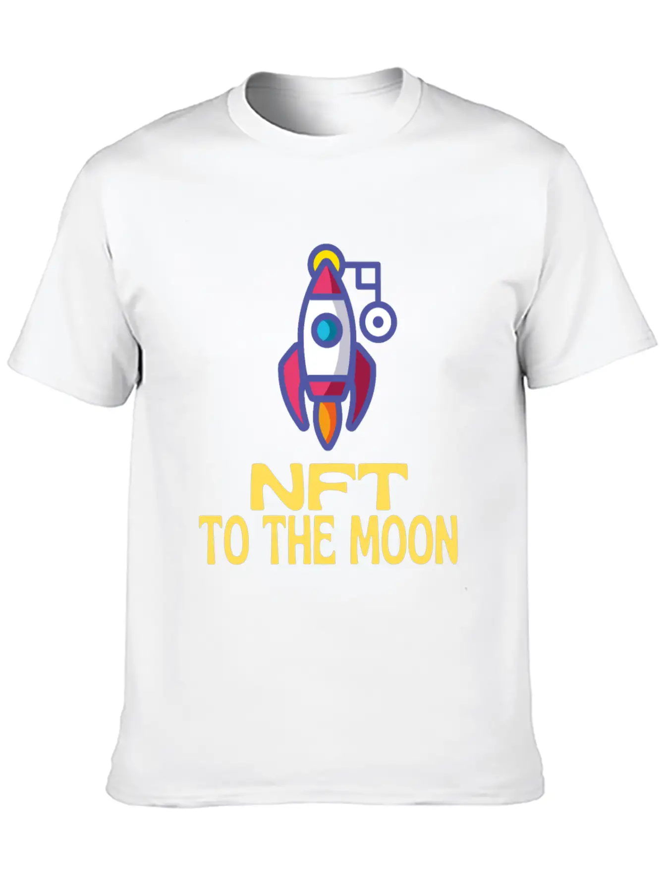 NFT To The Moon Non-Fungible Token Unisex Casual T-Shirt – Clean Design For Daily Comfort