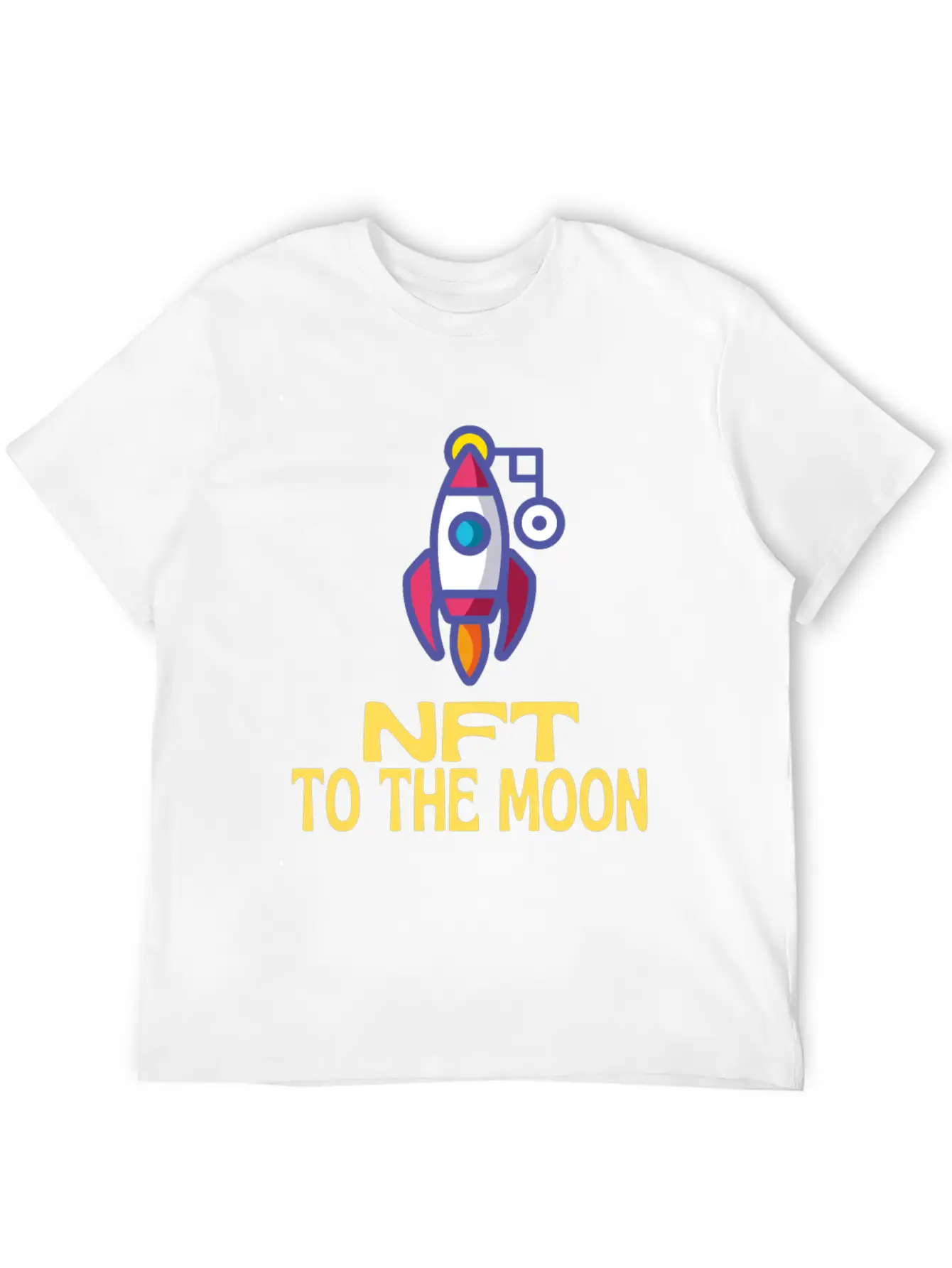 NFT To The Moon Non-Fungible Token Unisex Casual T-Shirt – Clean Design For Daily Comfort